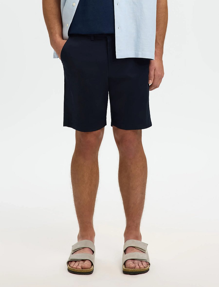 Selected - SLMSLIM-MILES FLEX SHORTS NOOS - short chino - dark sapphire - 0