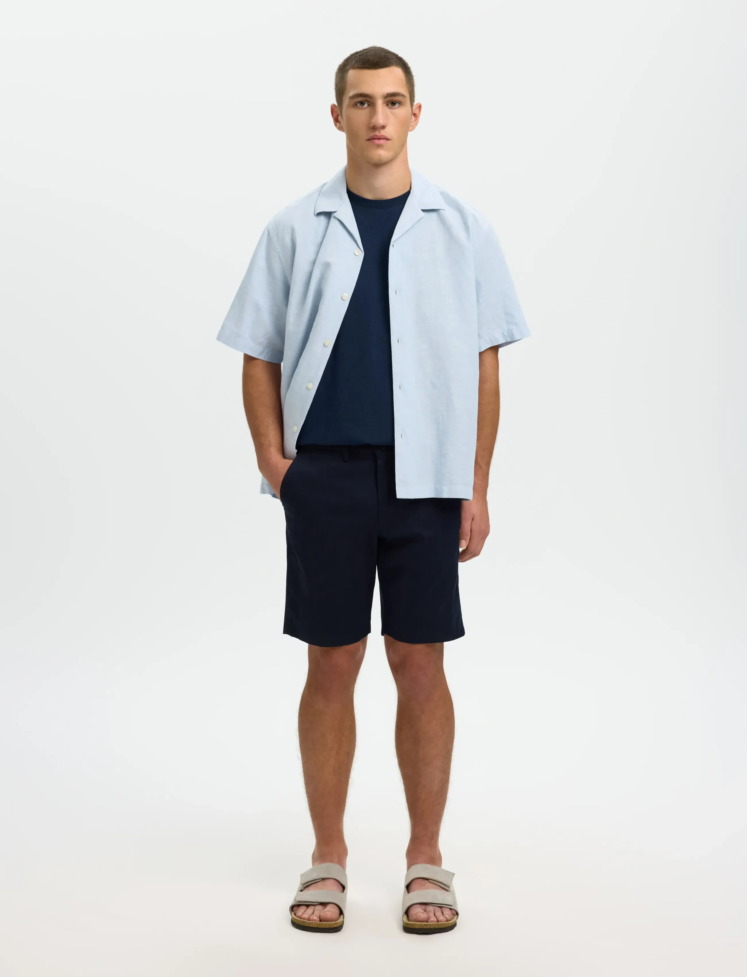 Selected - SLMSLIM-MILES FLEX SHORTS NOOS - short chino - dark sapphire - 3