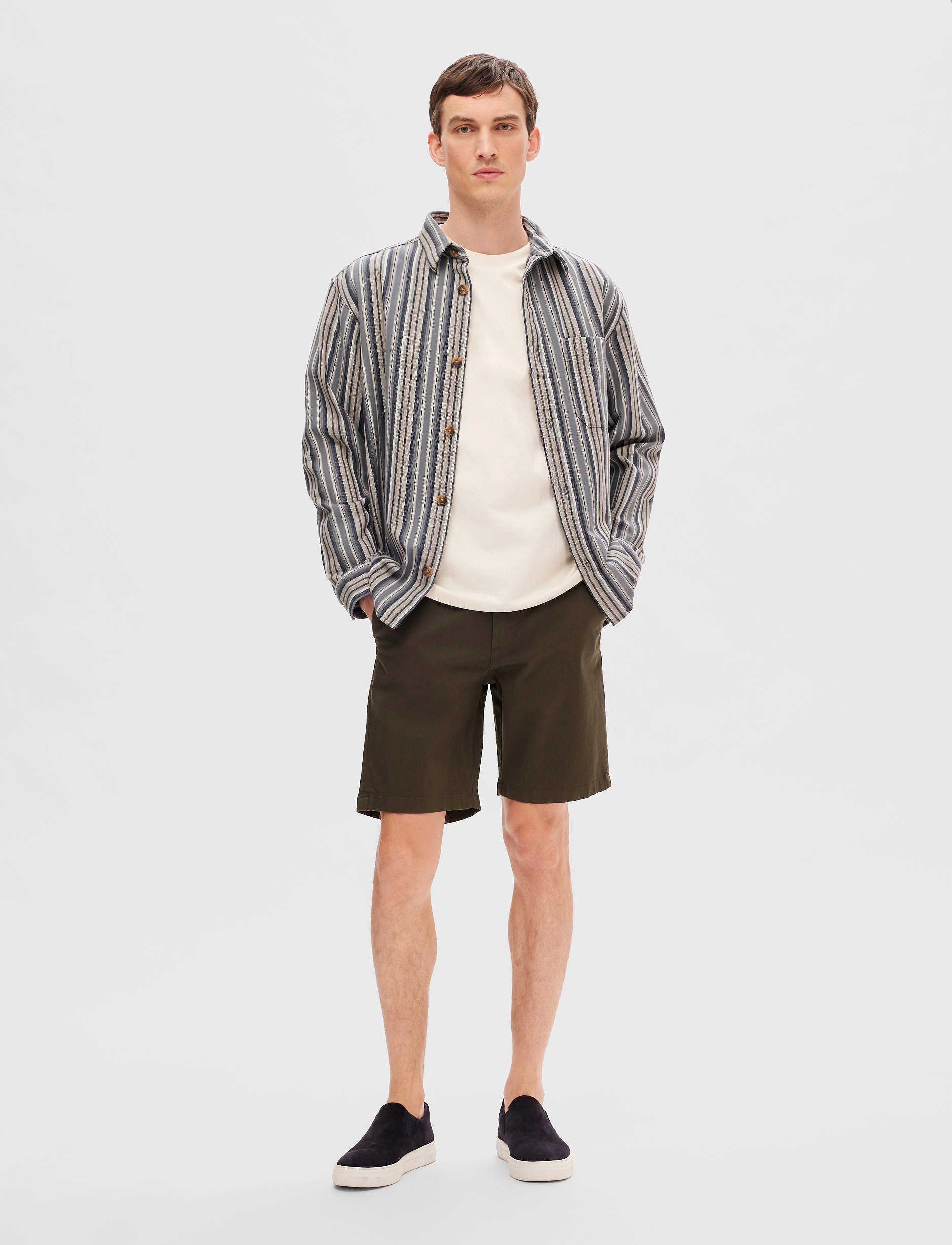 Selected - SLMSLIM-MILES FLEX SHORTS NOOS - laveste priser - forest night - 4