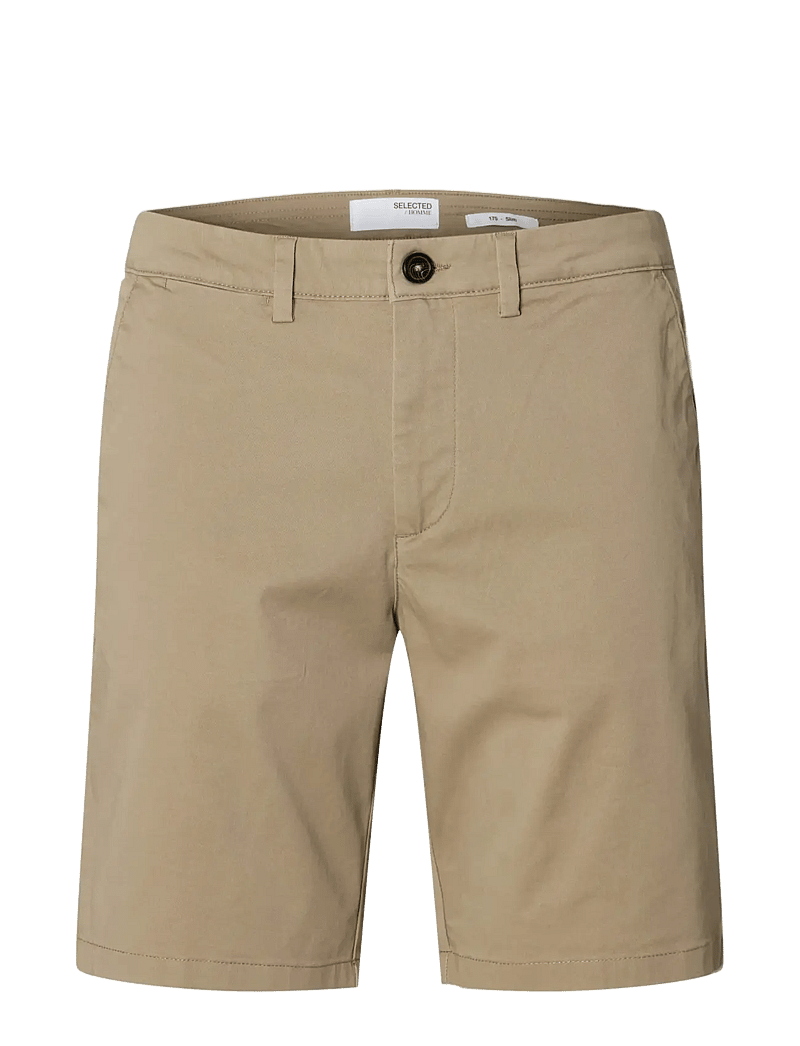 Selected - SLMSLIM-MILES FLEX SHORTS NOOS - chinos shorts - greige - 1