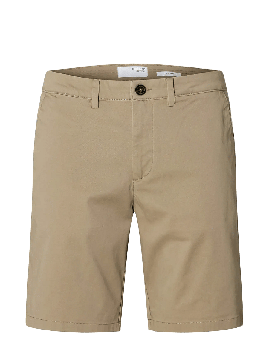 Selected - SLMSLIM-MILES FLEX SHORTS NOOS - chino lühikesed püksid - greige - 1