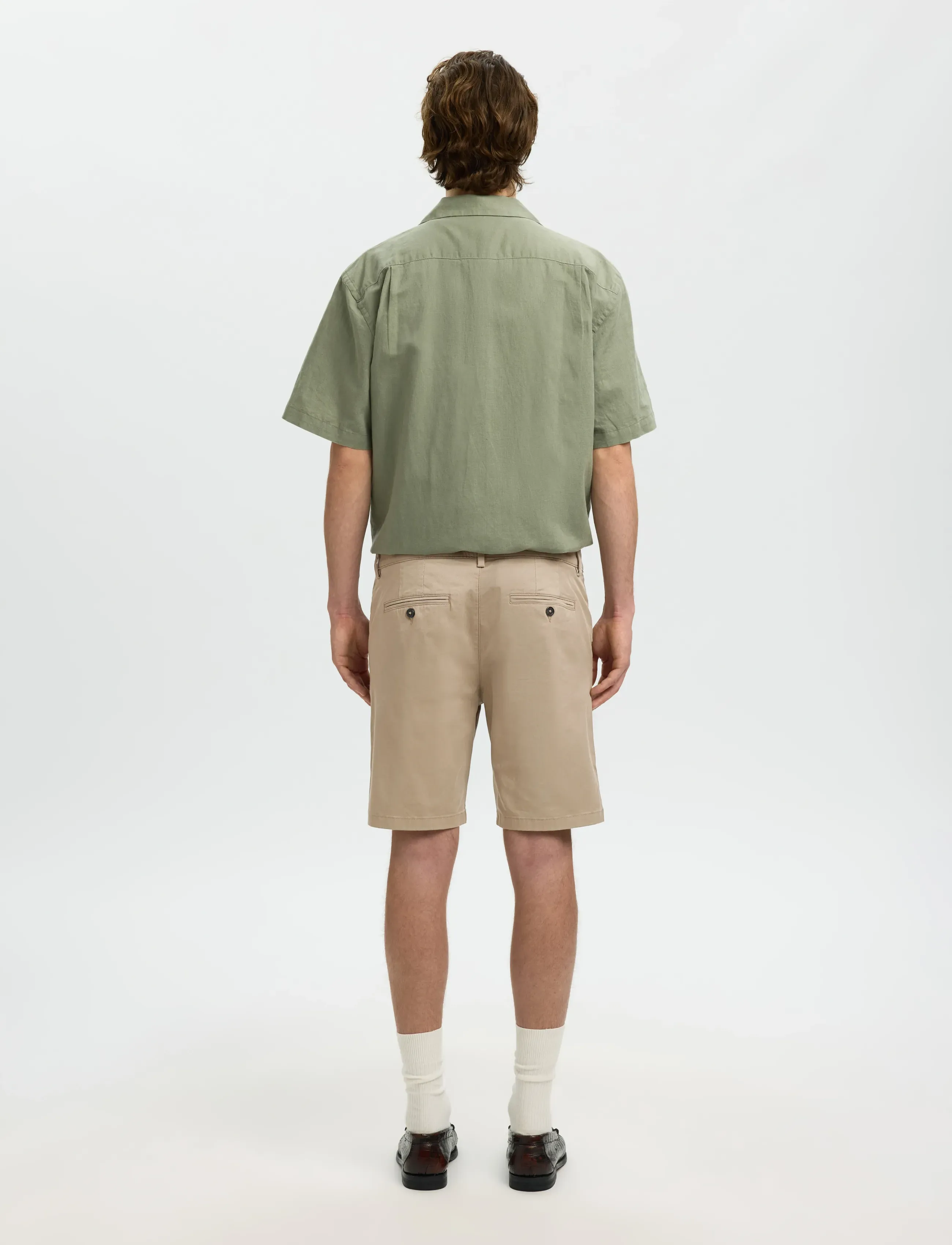 Selected - SLMSLIM-MILES FLEX SHORTS NOOS - chino lühikesed püksid - greige - 2