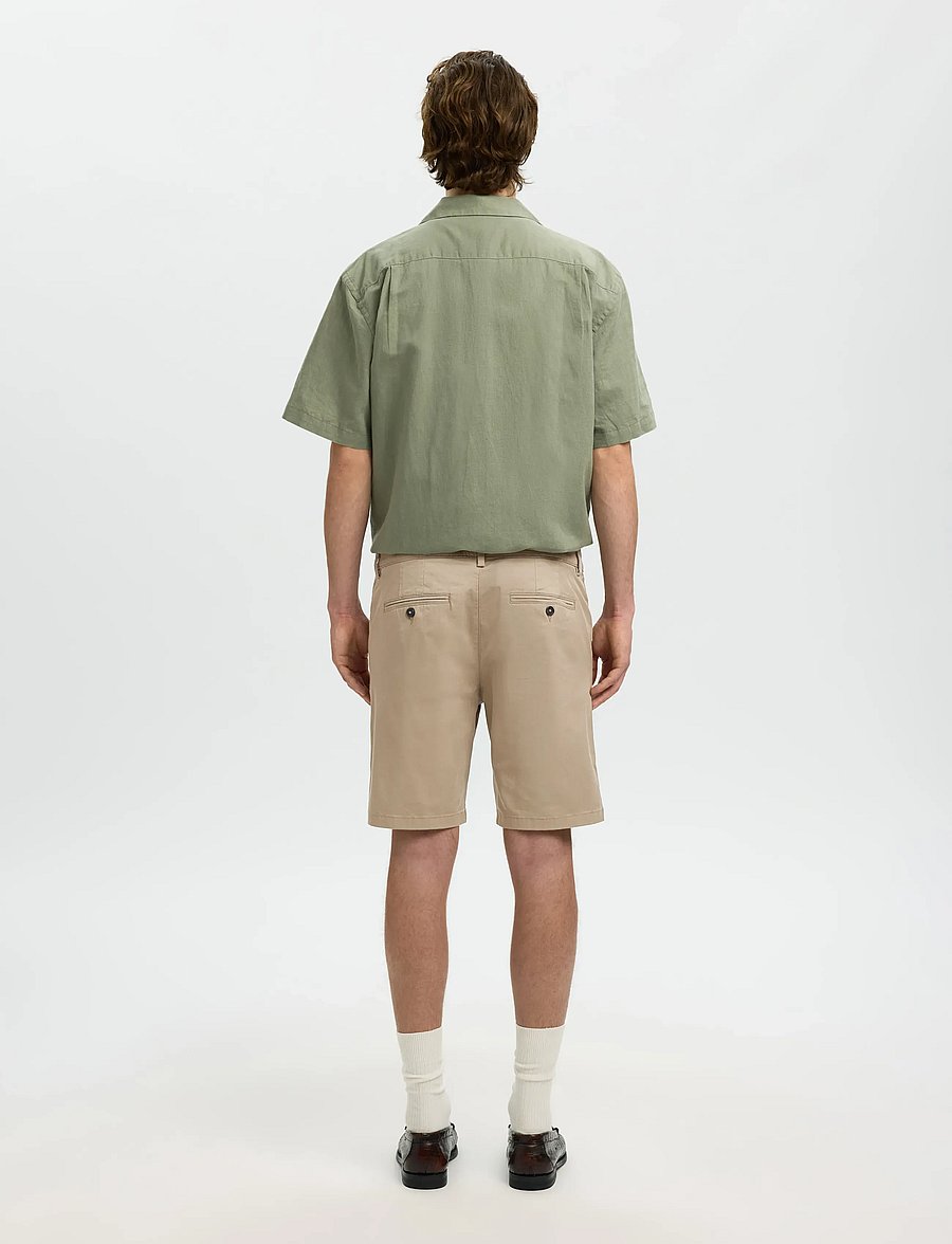 Selected - SLMSLIM-MILES FLEX SHORTS NOOS - chino lühikesed püksid - greige - 2