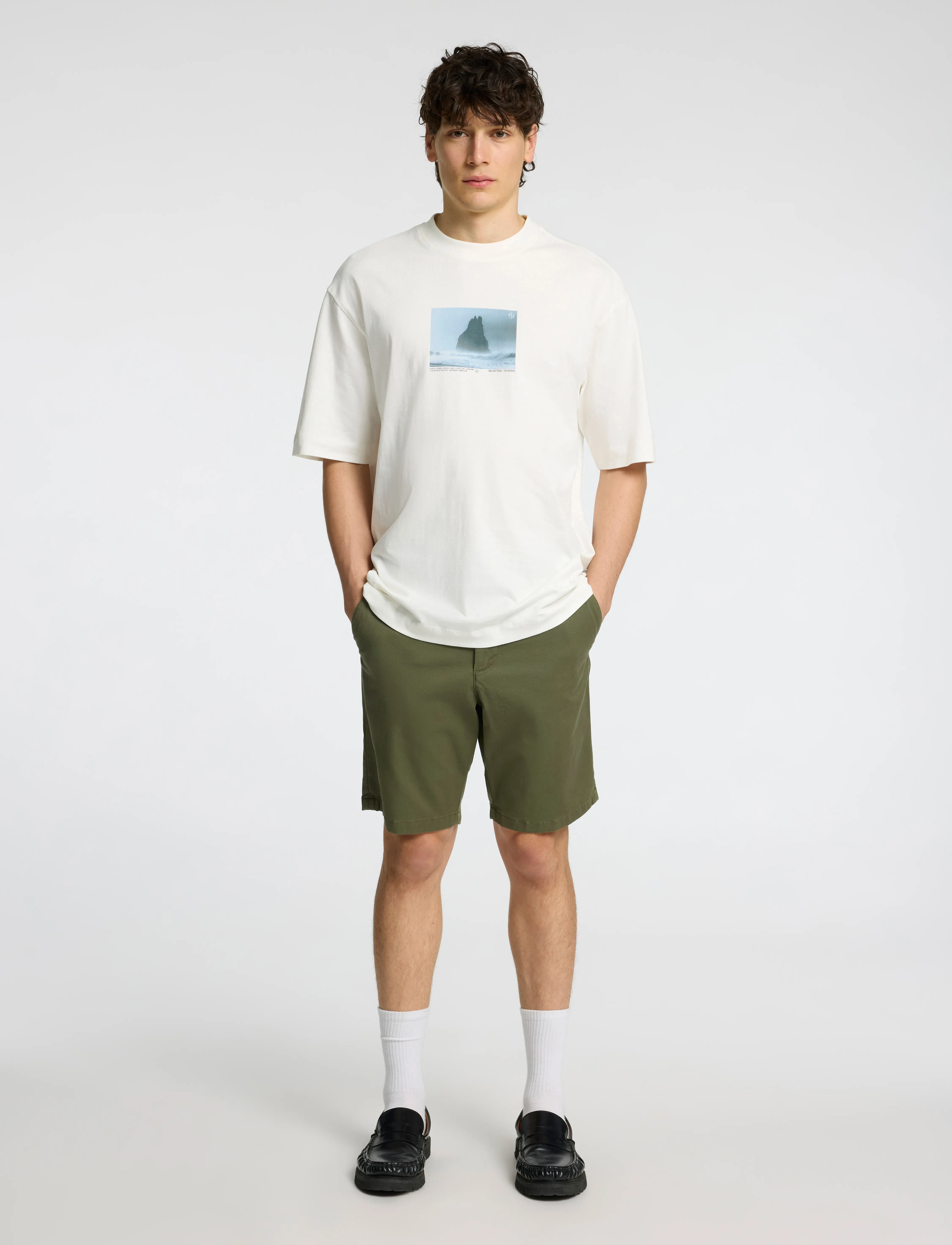Selected Slmslim-Miles Flex Shorts Noos, S, Shorts, Grün - Chinos Männerswear