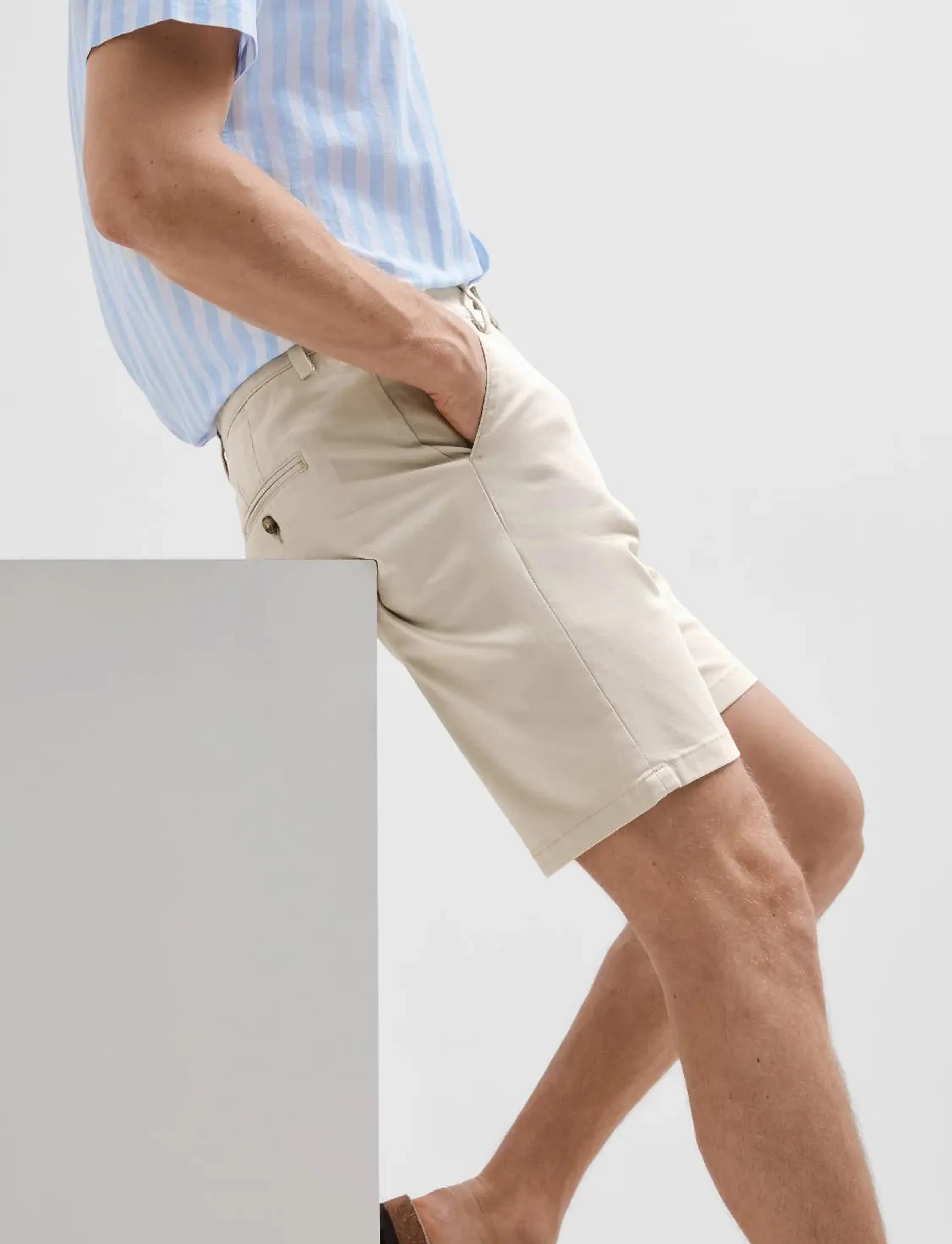 Selected - SLMSLIM-MILES FLEX SHORTS NOOS - chinos shorts - moonstruck - 5