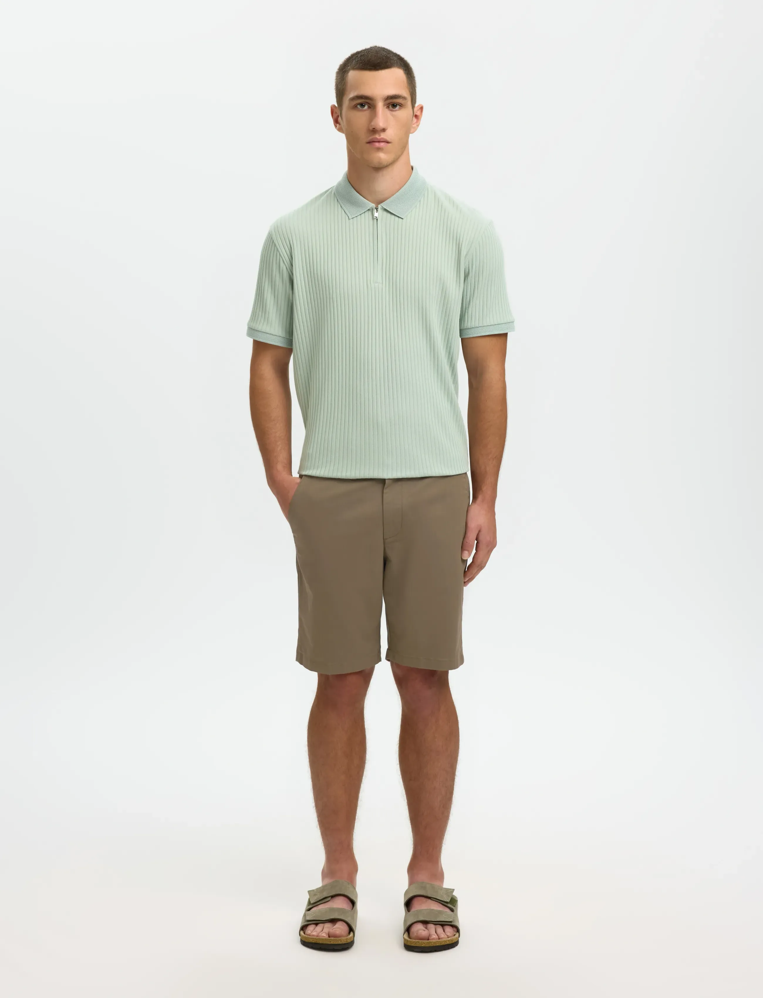 Selected - SLMSLIM-MILES FLEX SHORTS NOOS - chinos shorts - morel - 3