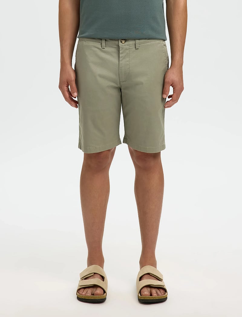 Selected - SLMSLIM-MILES FLEX SHORTS NOOS - chinos shorts - vetiver - 0