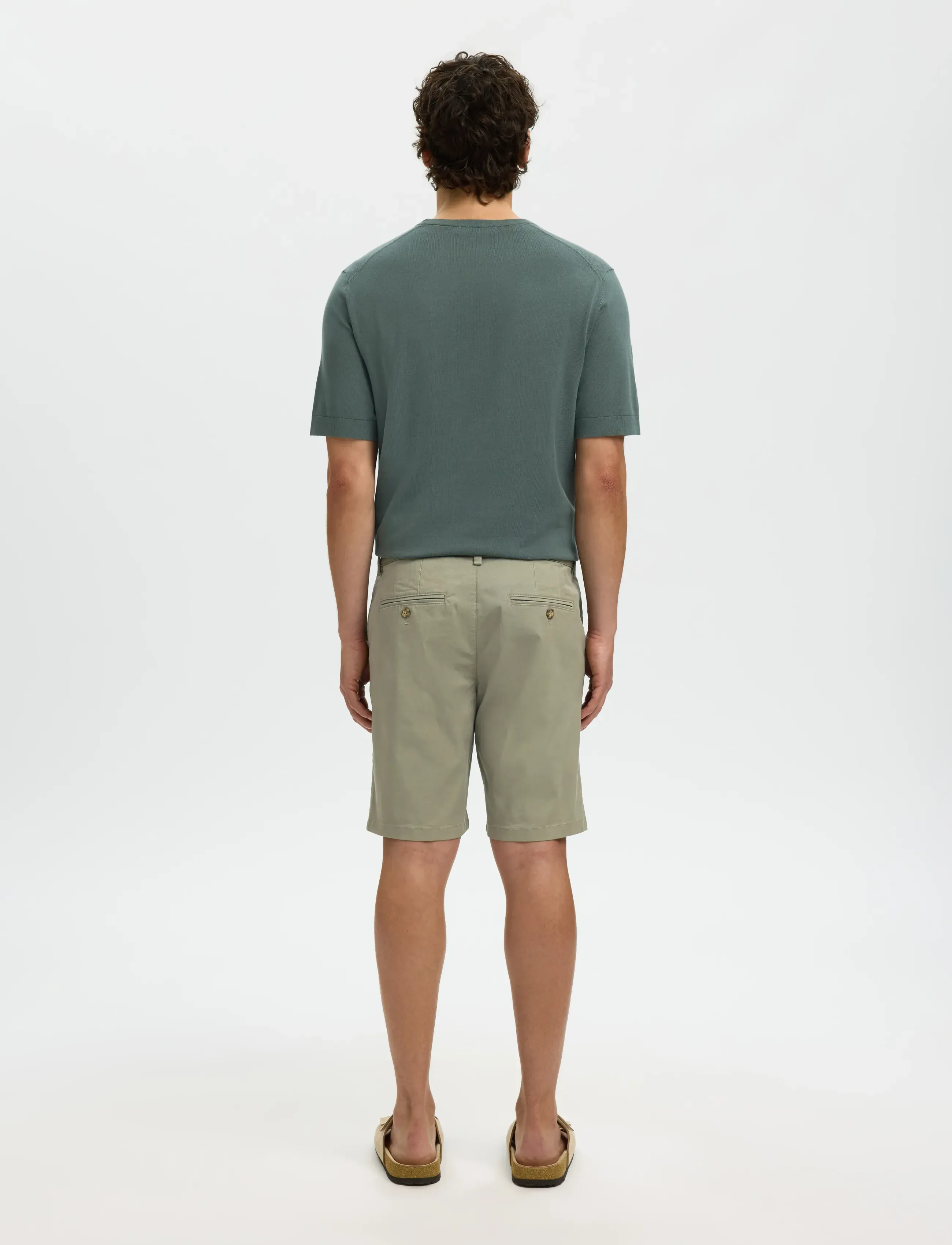 Selected - SLMSLIM-MILES FLEX SHORTS NOOS - chinos shorts - vetiver - 2