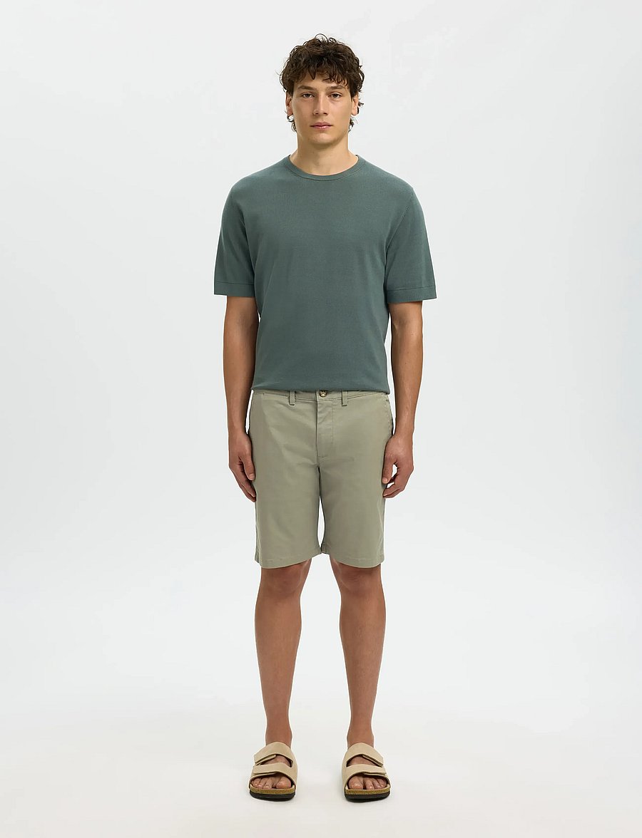 Selected - SLMSLIM-MILES FLEX SHORTS NOOS - chinos shorts - vetiver - 3