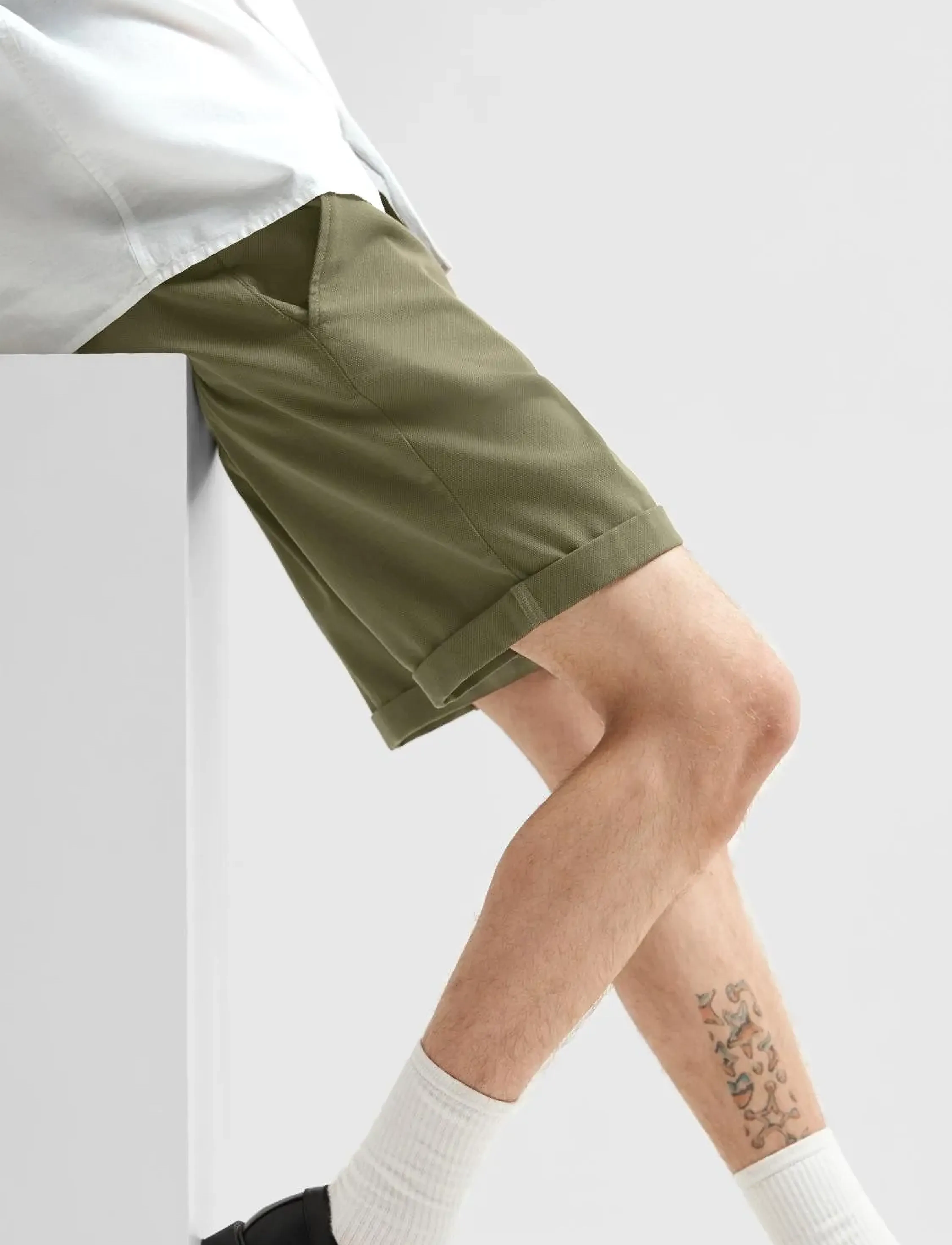 Selected - SLMSLIM-LUTON MILES FLEX SHORTS NOOS - laveste priser - burnt olive - 5