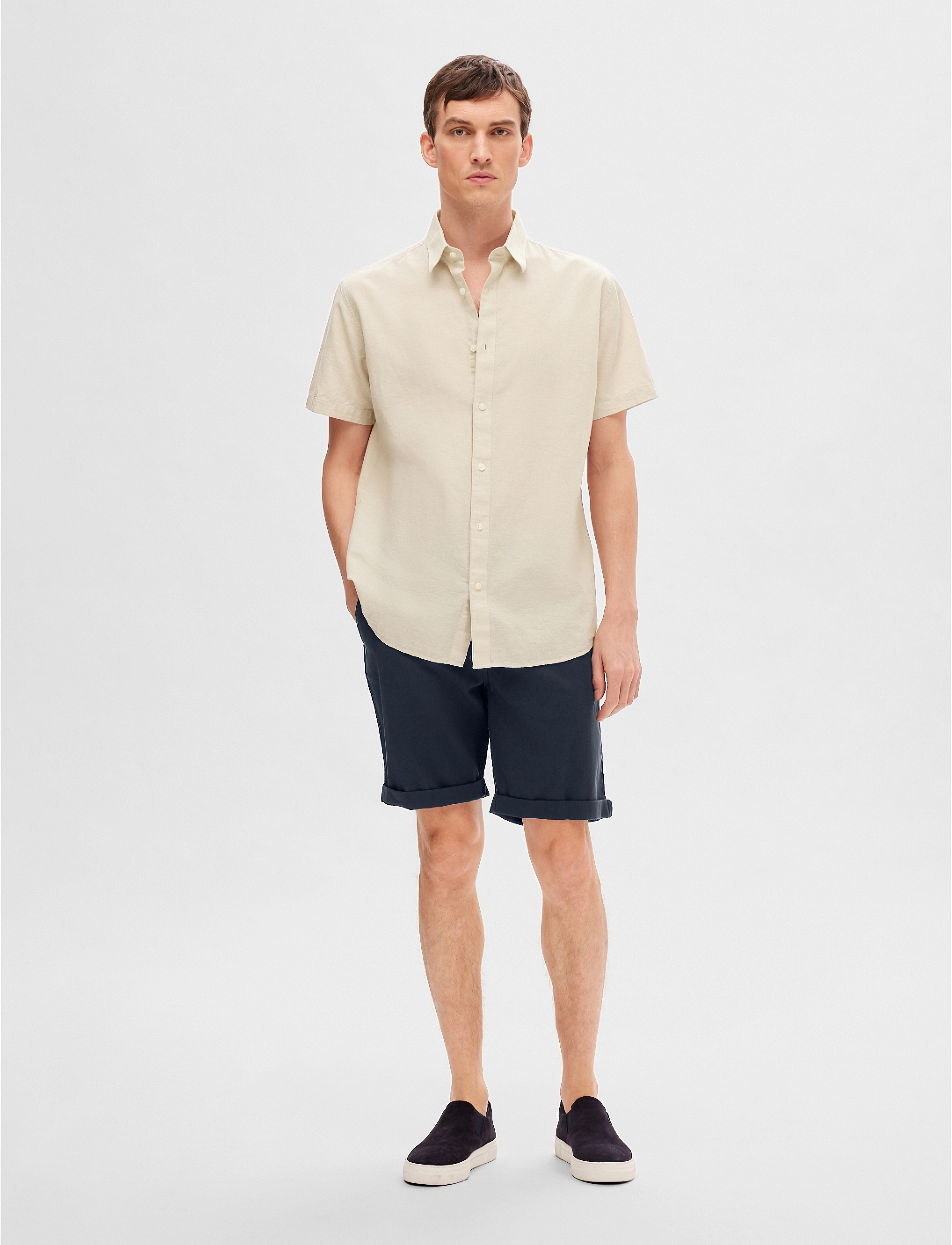 Selected - SLMSLIM-LUTON MILES FLEX SHORTS NOOS - laveste priser - dark sapphire - 4