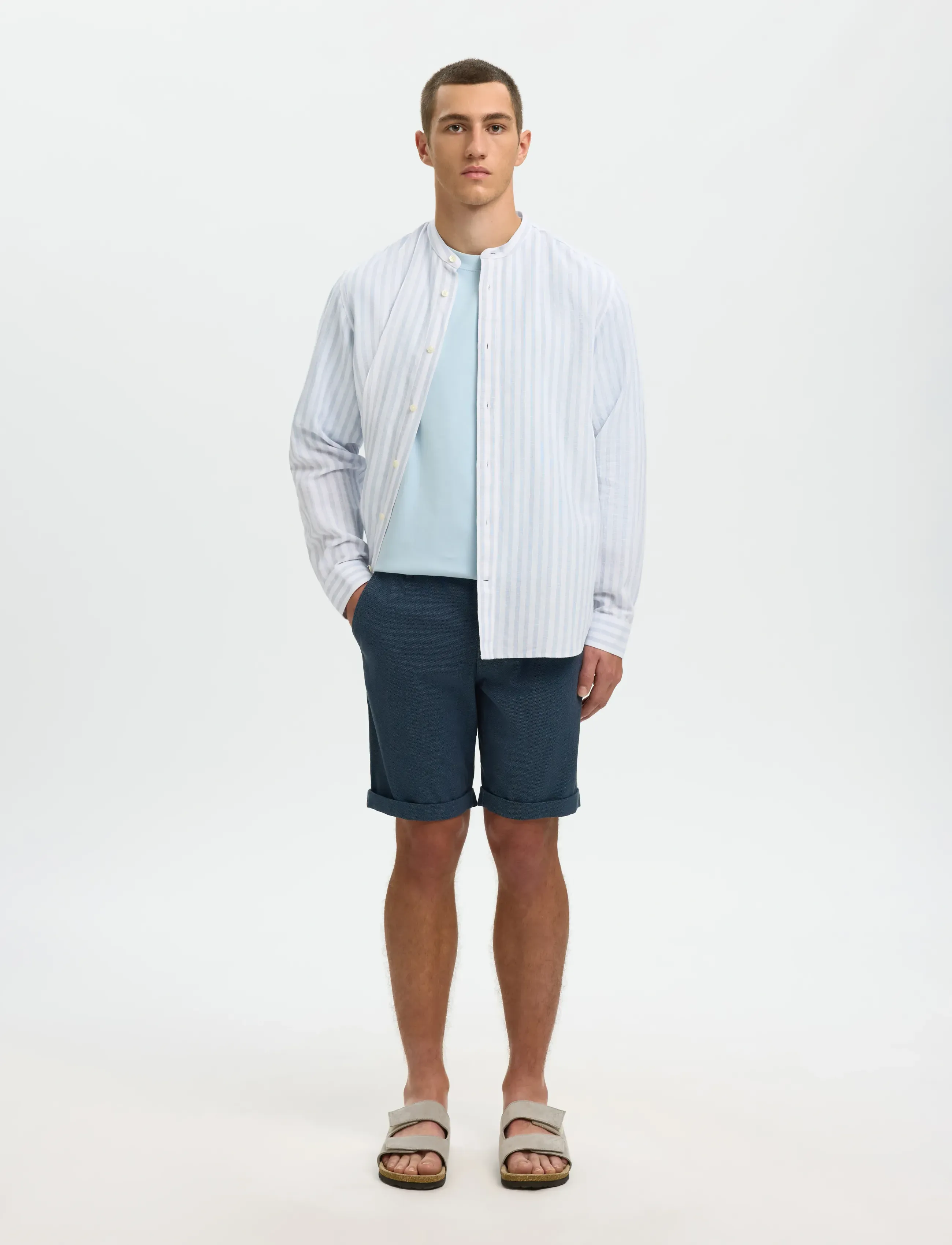 Selected - SLMSLIM-LUTON MILES FLEX SHORTS NOOS - chino lühikesed püksid - dark sapphire - 3