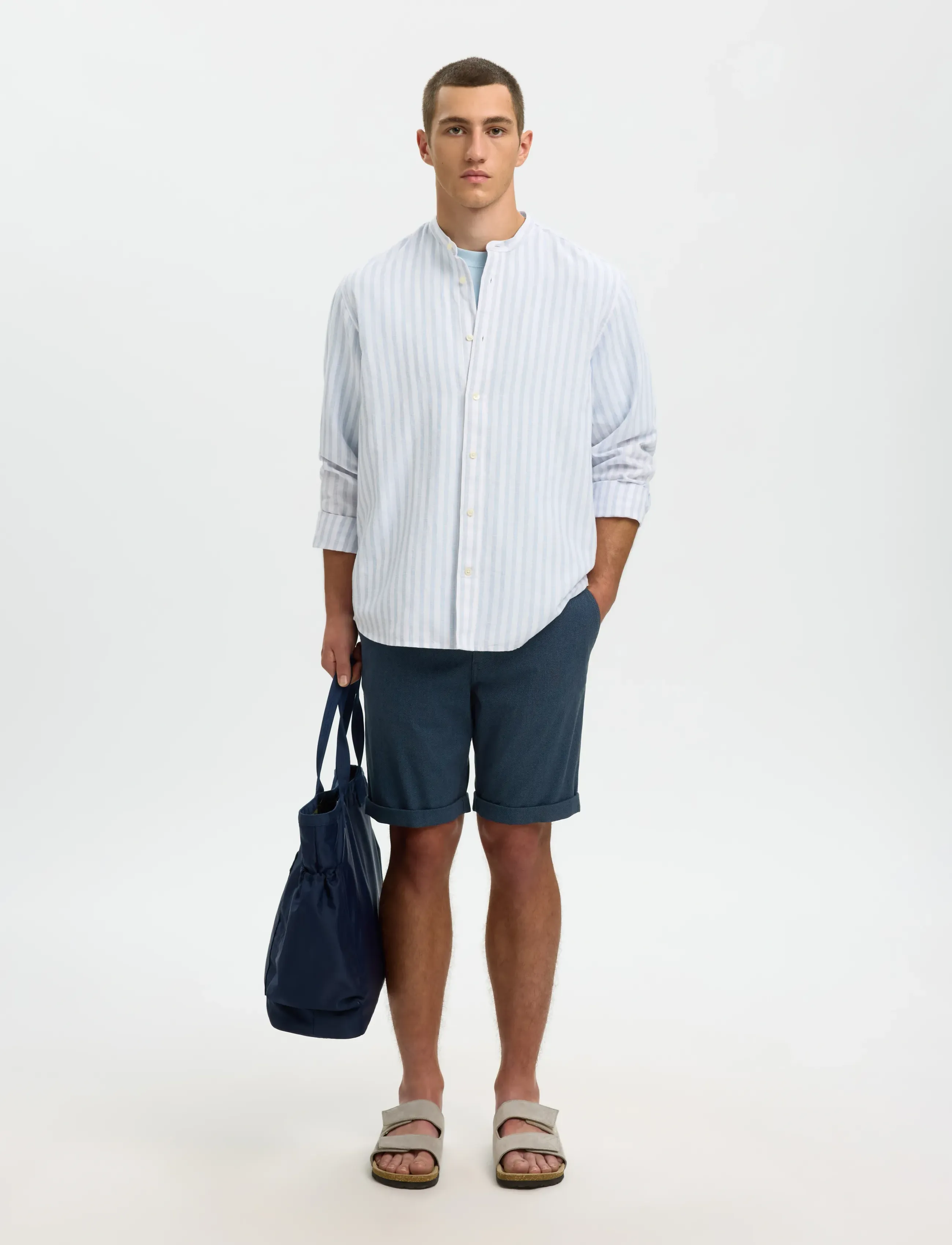 Selected - SLMSLIM-LUTON MILES FLEX SHORTS NOOS - chino lühikesed püksid - dark sapphire - 5