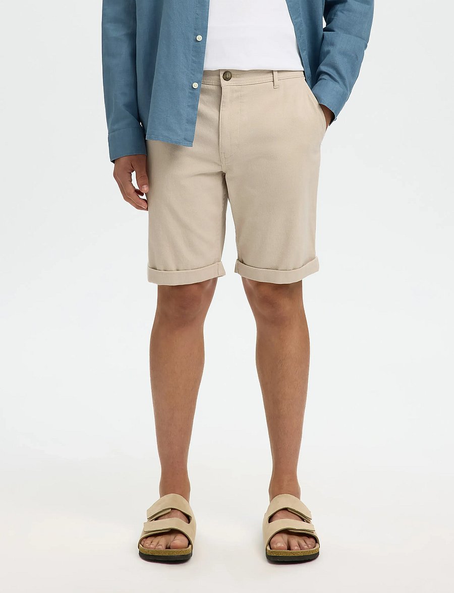 Selected - SLMSLIM-LUTON MILES FLEX SHORTS NOOS - chino lühikesed püksid - pure cashmere - 0