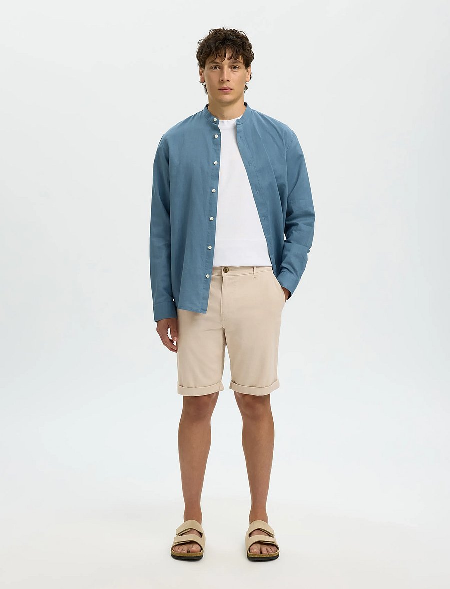 Selected - SLMSLIM-LUTON MILES FLEX SHORTS NOOS - chino lühikesed püksid - pure cashmere - 3