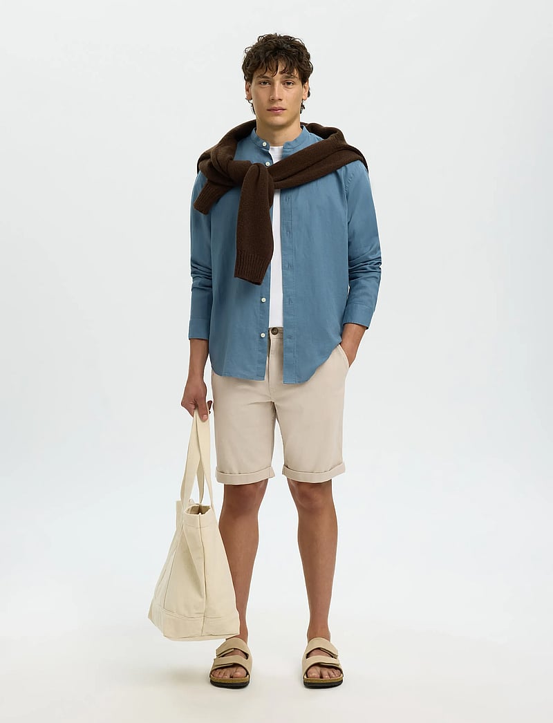 Selected - SLMSLIM-LUTON FLEX SHORTS NOOS - chinos shorts - pure cashmere - 5