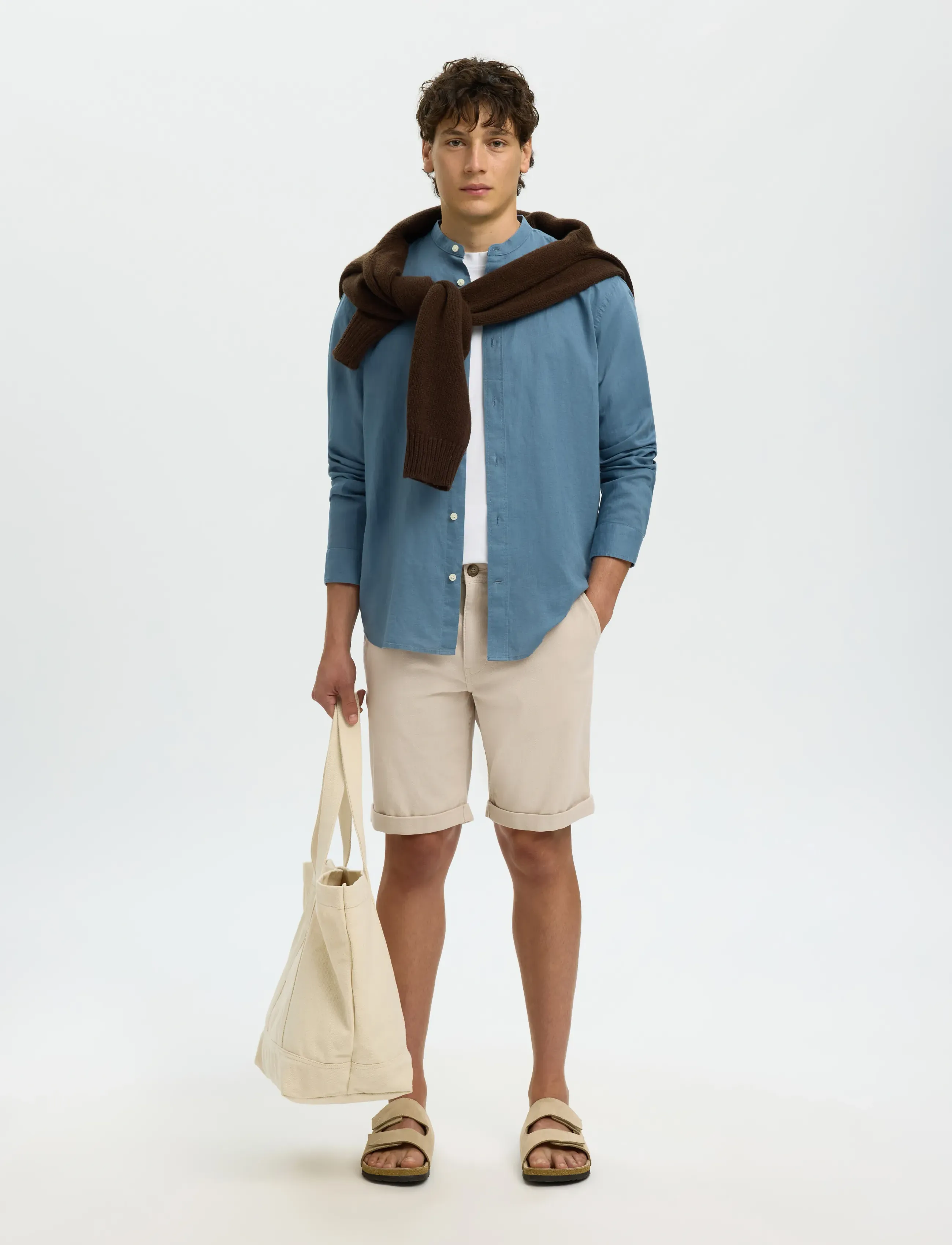 Selected - SLMSLIM-LUTON MILES FLEX SHORTS NOOS - chino lühikesed püksid - pure cashmere - 5