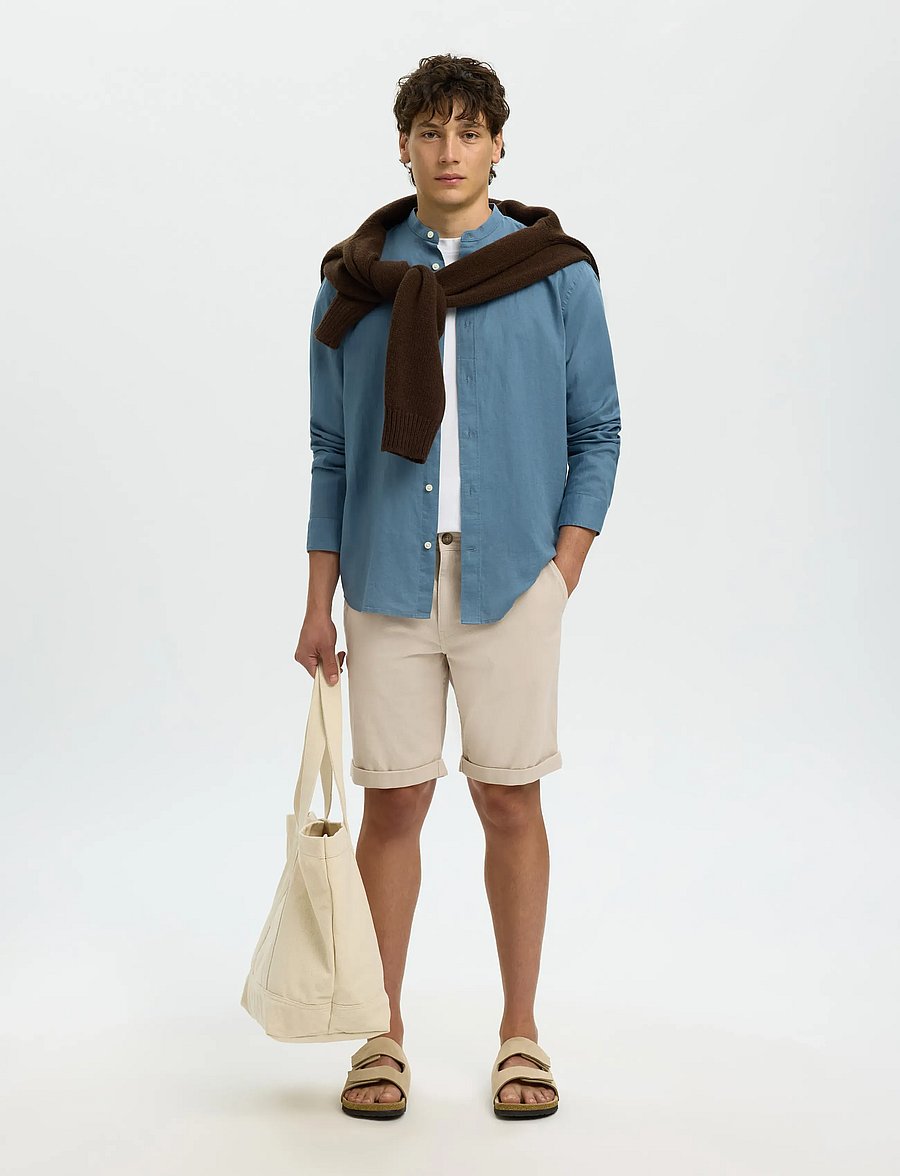 Selected - SLMSLIM-LUTON MILES FLEX SHORTS NOOS - chino lühikesed püksid - pure cashmere - 5
