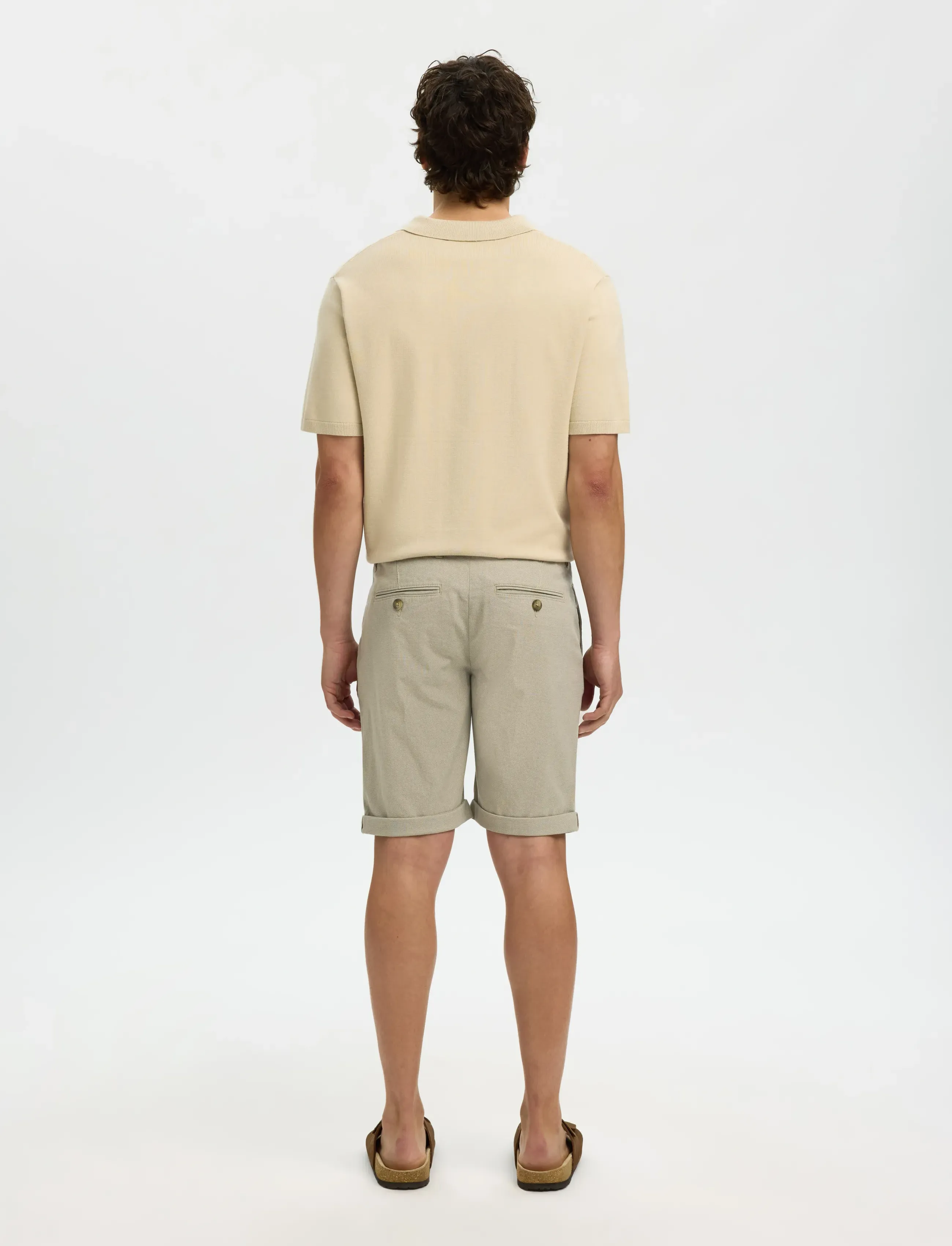 Selected - SLMSLIM-LUTON MILES FLEX SHORTS NOOS - chino lühikesed püksid - vetiver - 2