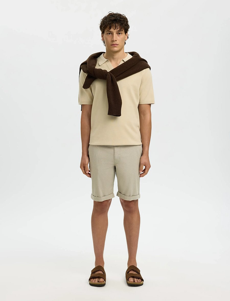 Selected - SLMSLIM-LUTON MILES FLEX SHORTS NOOS - chino lühikesed püksid - vetiver - 3
