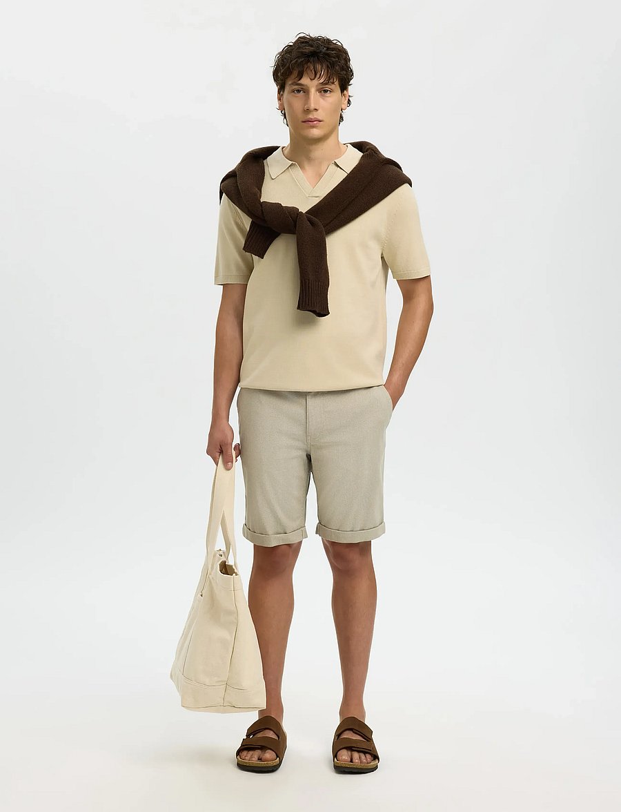Selected - SLMSLIM-LUTON MILES FLEX SHORTS NOOS - chino lühikesed püksid - vetiver - 5