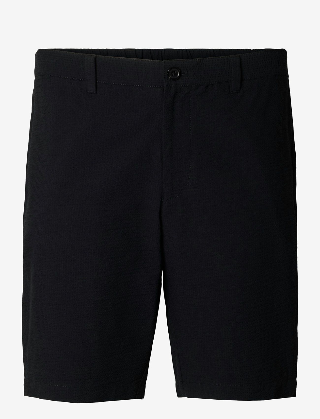 Selected - SLHREGULAR-KARL SEERSUCKER SHORTS NOOS - casual shorts - black - 1