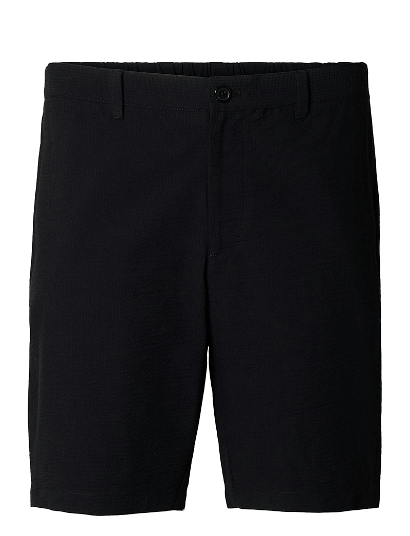 Selected - SLHREGULAR-KARL SEERSUCKER SHORTS NOOS - casual shorts - black - 1
