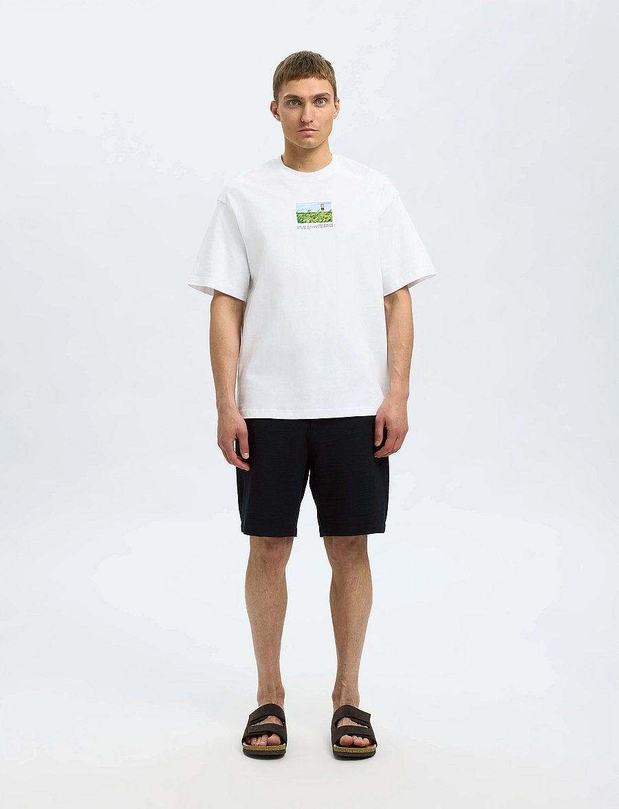 Selected - SLHREGULAR-KARL SEERSUCKER SHORTS NOOS - casual shorts - black - 0