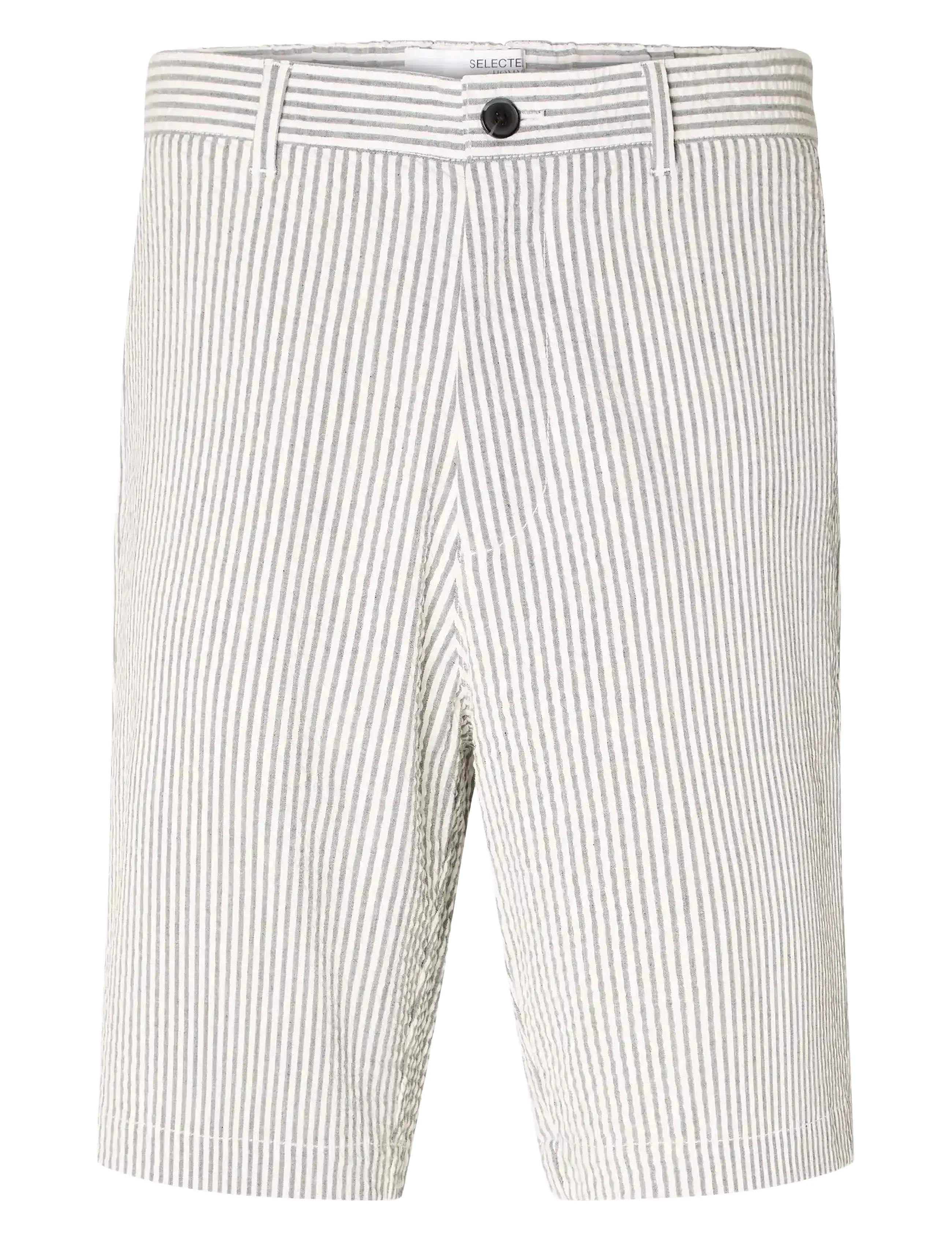 Selected SLHREGULAR-KARL SEERSUCKER SHORTS NOOS - Shorts - DARK SAPPHIRE / white