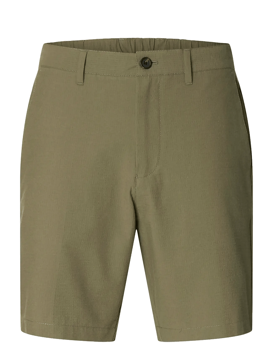 Selected - SLHREGULAR-KARL SEERSUCKER SHORTS NOOS - freizeitshorts - deep lichen green - 1