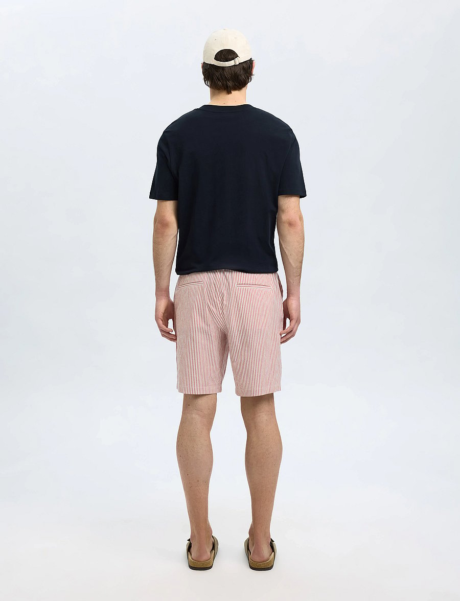 Selected - SLHREGULAR-KARL SEERSUCKER SHORTS NOOS - casual shorts - etruscan red - 2