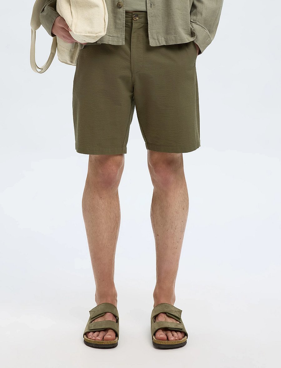 Selected - SLHREGULAR-KARL SEERSUCKER SHORTS NOOS - freizeitshorts - kalamata - 0