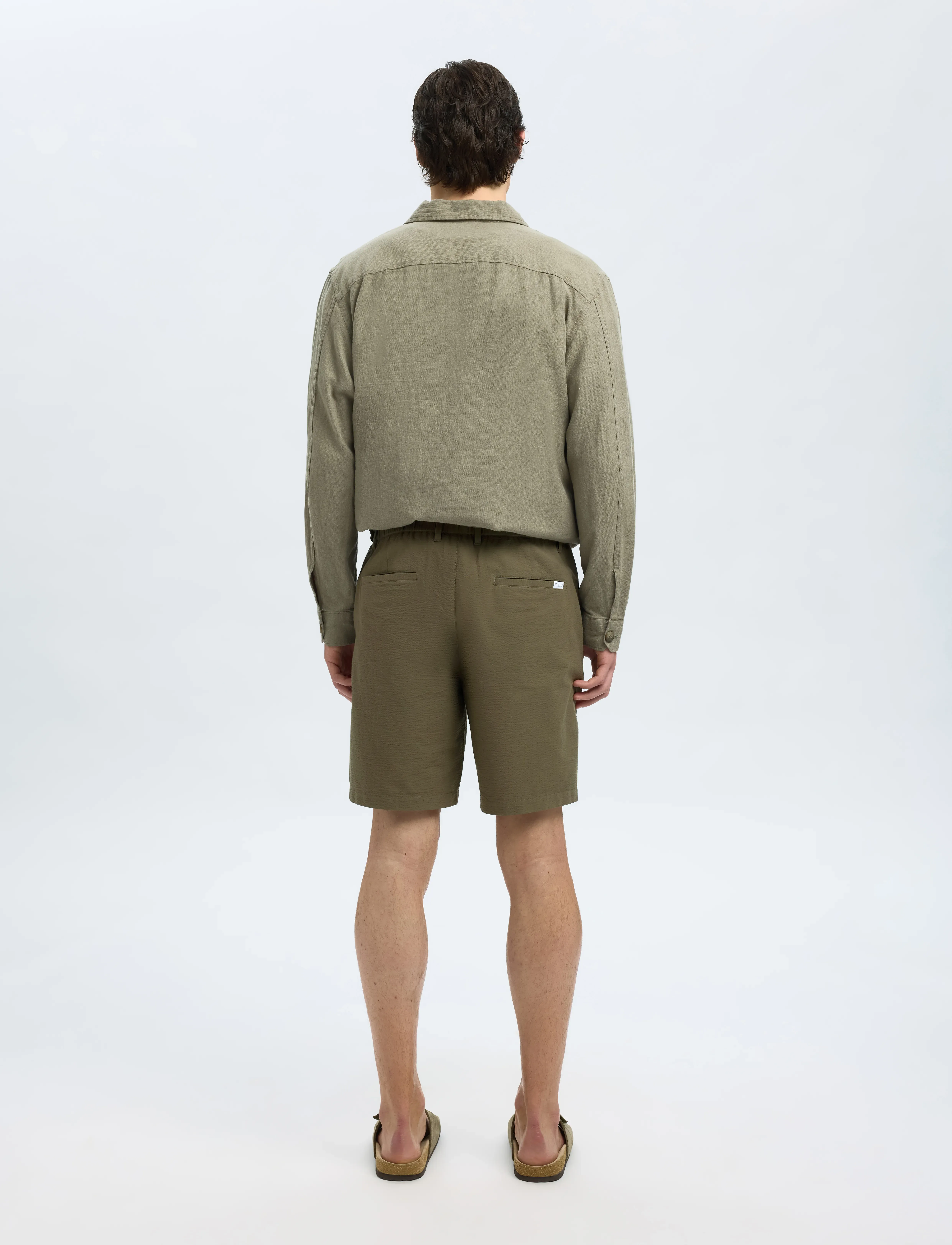 Selected - SLHREGULAR-KARL SEERSUCKER SHORTS NOOS - casual shorts - kalamata - 2