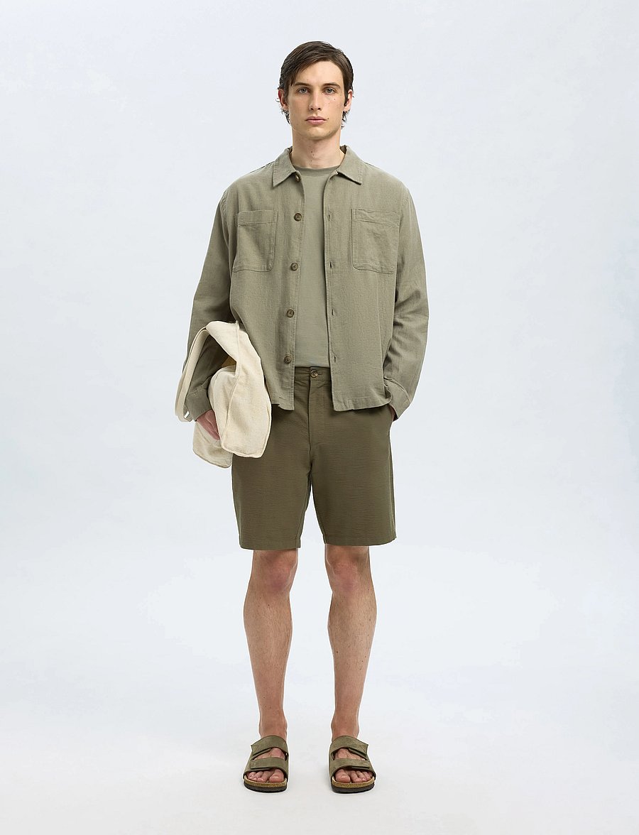Selected - SLHREGULAR-KARL SEERSUCKER SHORTS NOOS - freizeitshorts - kalamata - 4