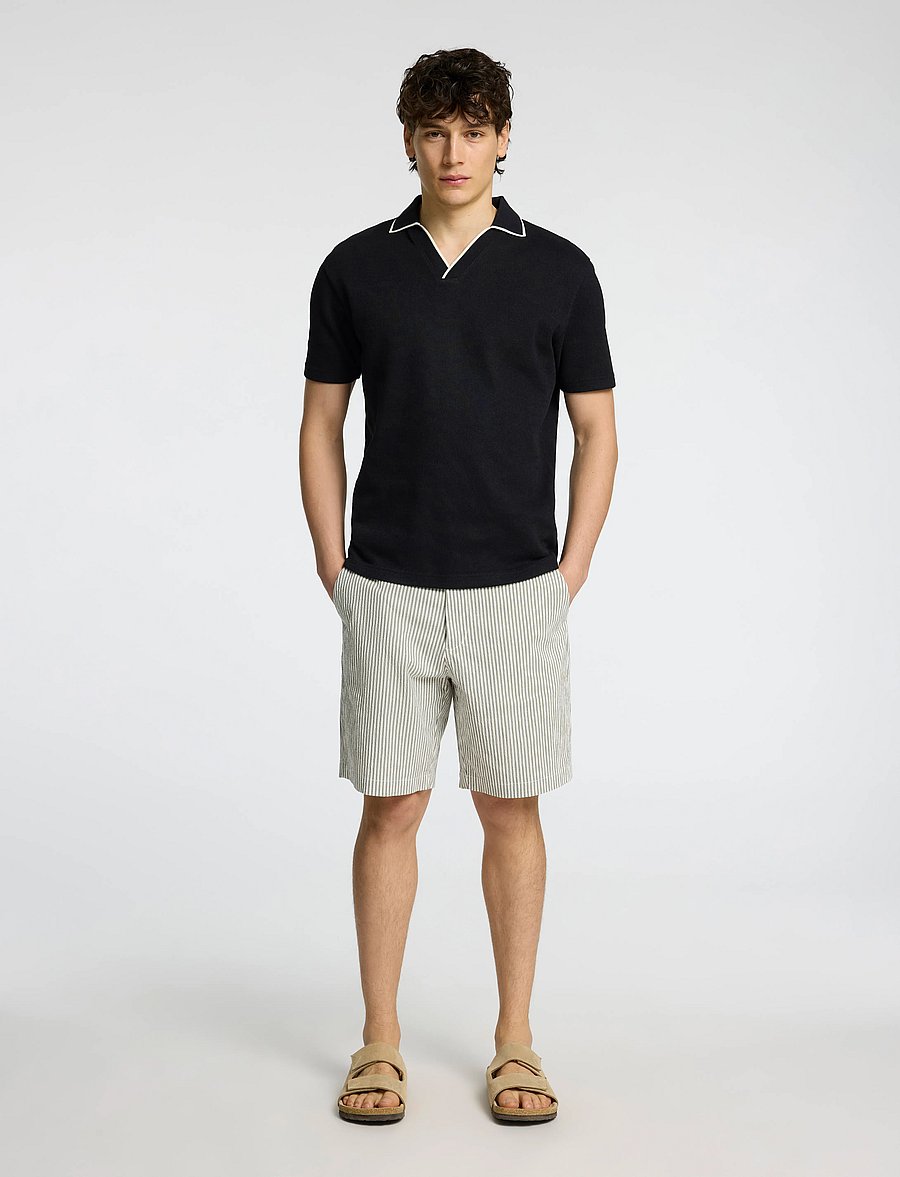 Selected - SLHREGULAR-KARL SEERSUCKER SHORTS NOOS - casual shorts - kalamata - 0