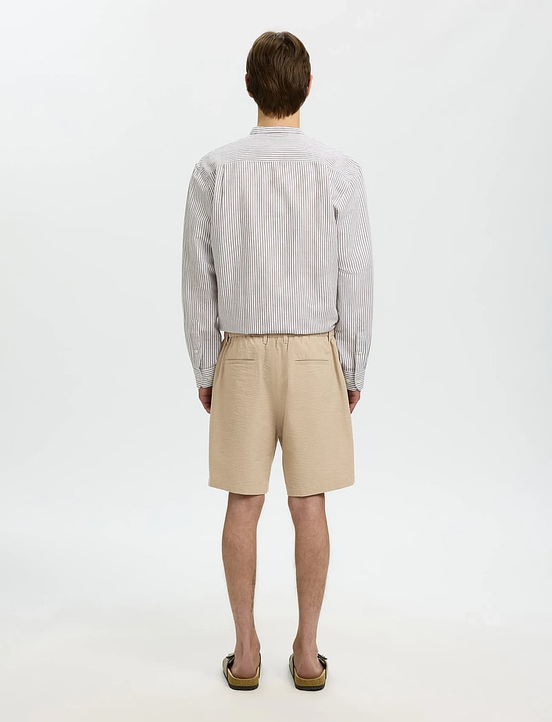 Selected - SLHREGULAR-KARL SEERSUCKER SHORTS - casual shorts - pure cashmere - 2