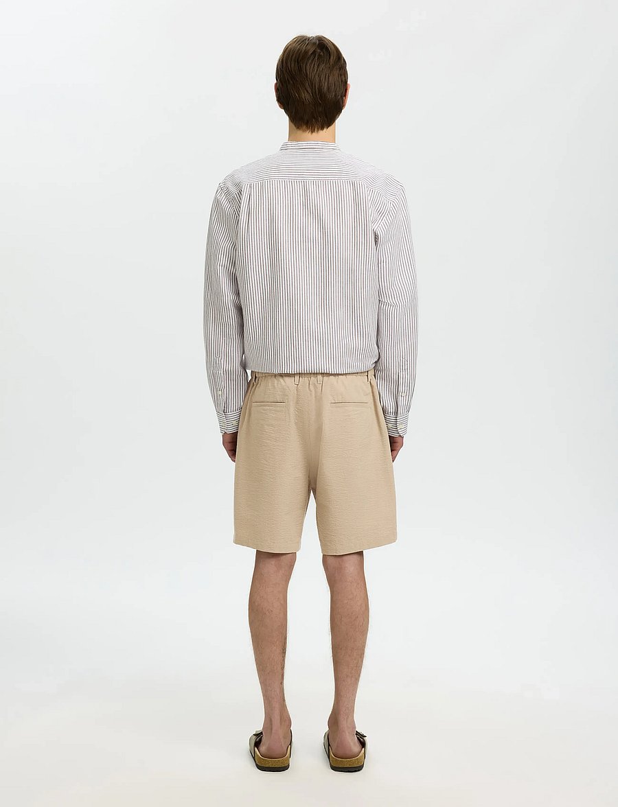 Selected - SLHREGULAR-KARL SEERSUCKER SHORTS NOOS - casual shorts - pure cashmere - 2