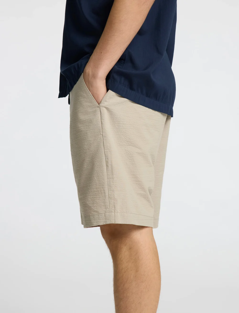 Selected - SLHREGULAR-KARL SEERSUCKER SHORTS - casual shorts - pure cashmere - 5