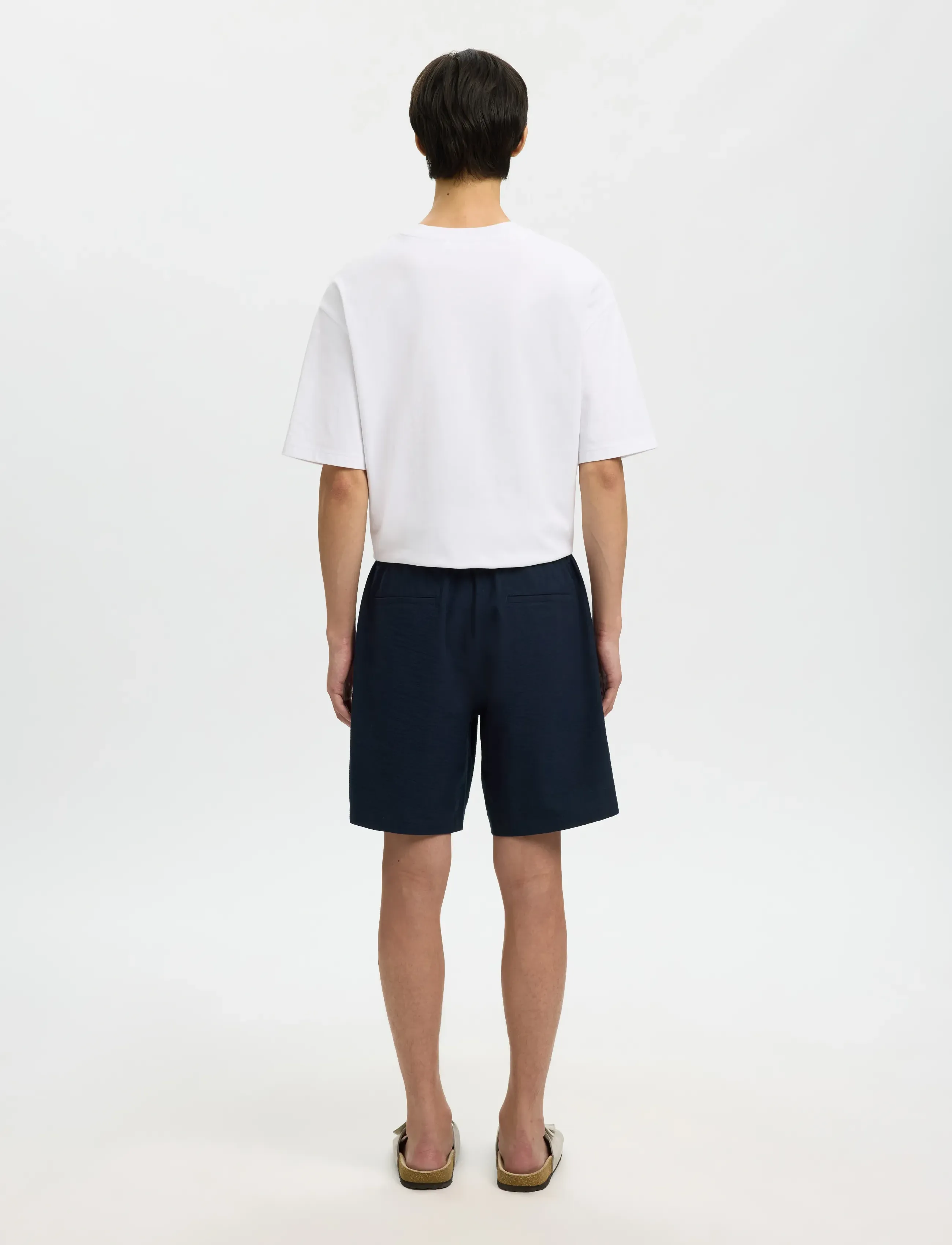 Selected - SLHREGULAR-KARL SEERSUCKER SHORTS NOOS - laveste priser - sky captain - 2
