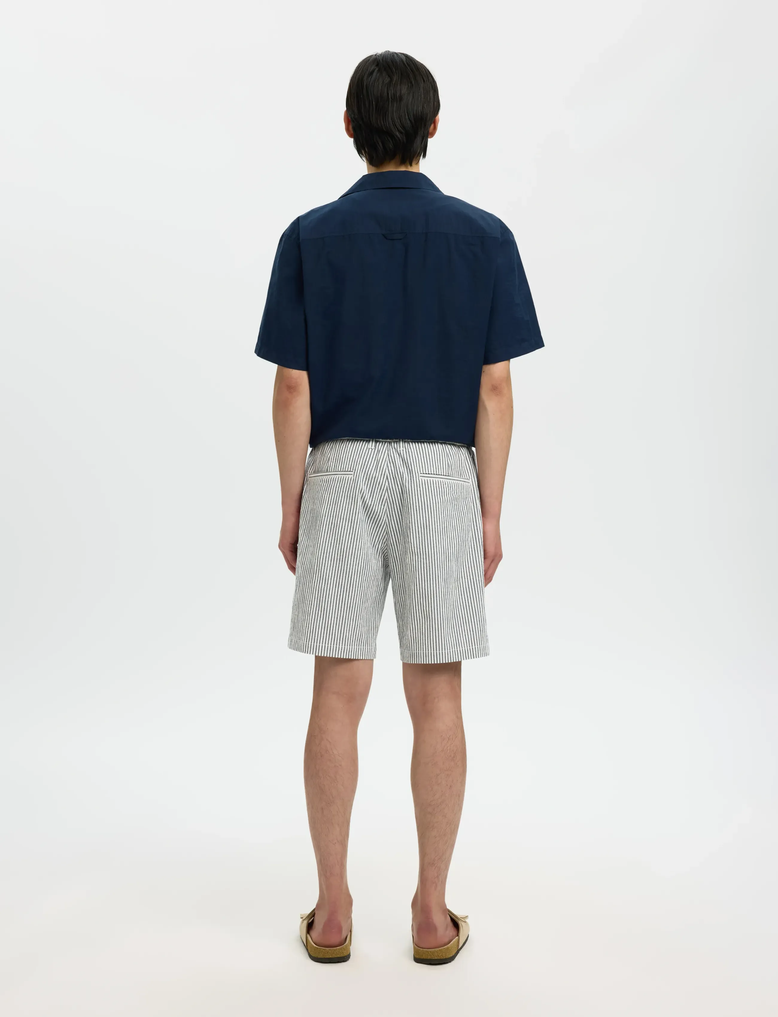 Selected - SLHREGULAR-KARL SEERSUCKER SHORTS NOOS - casual shorts - sky captain - 2