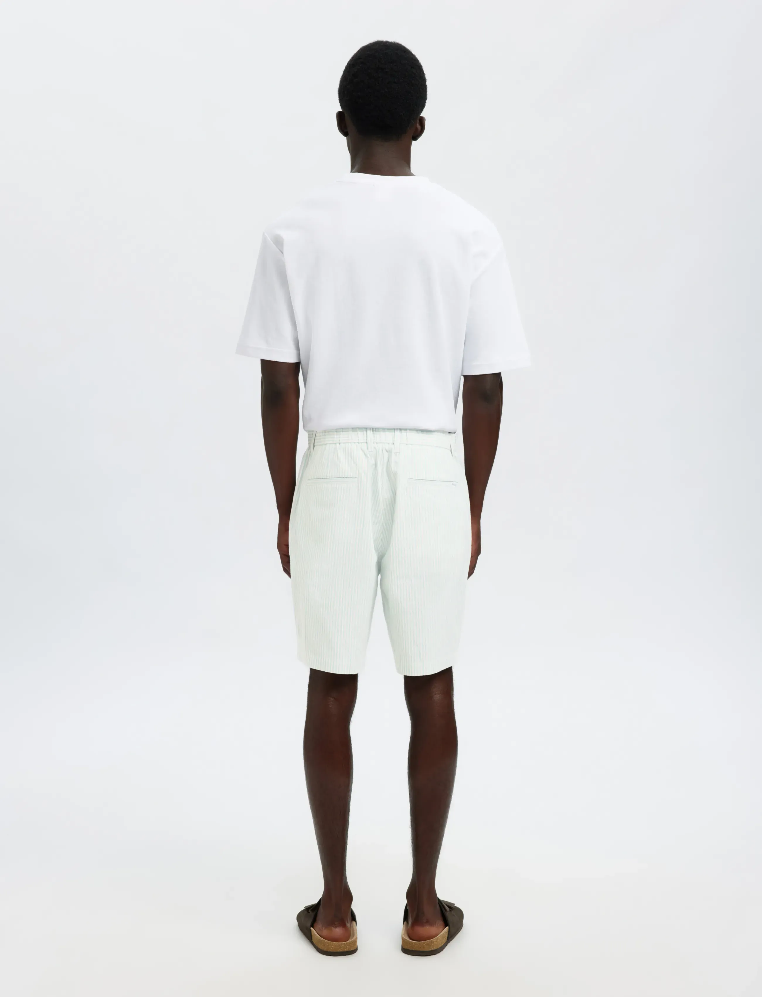 Selected - SLHREGULAR-KARL SEERSUCKER SHORTS NOOS - casual shorts - winter sky - 2