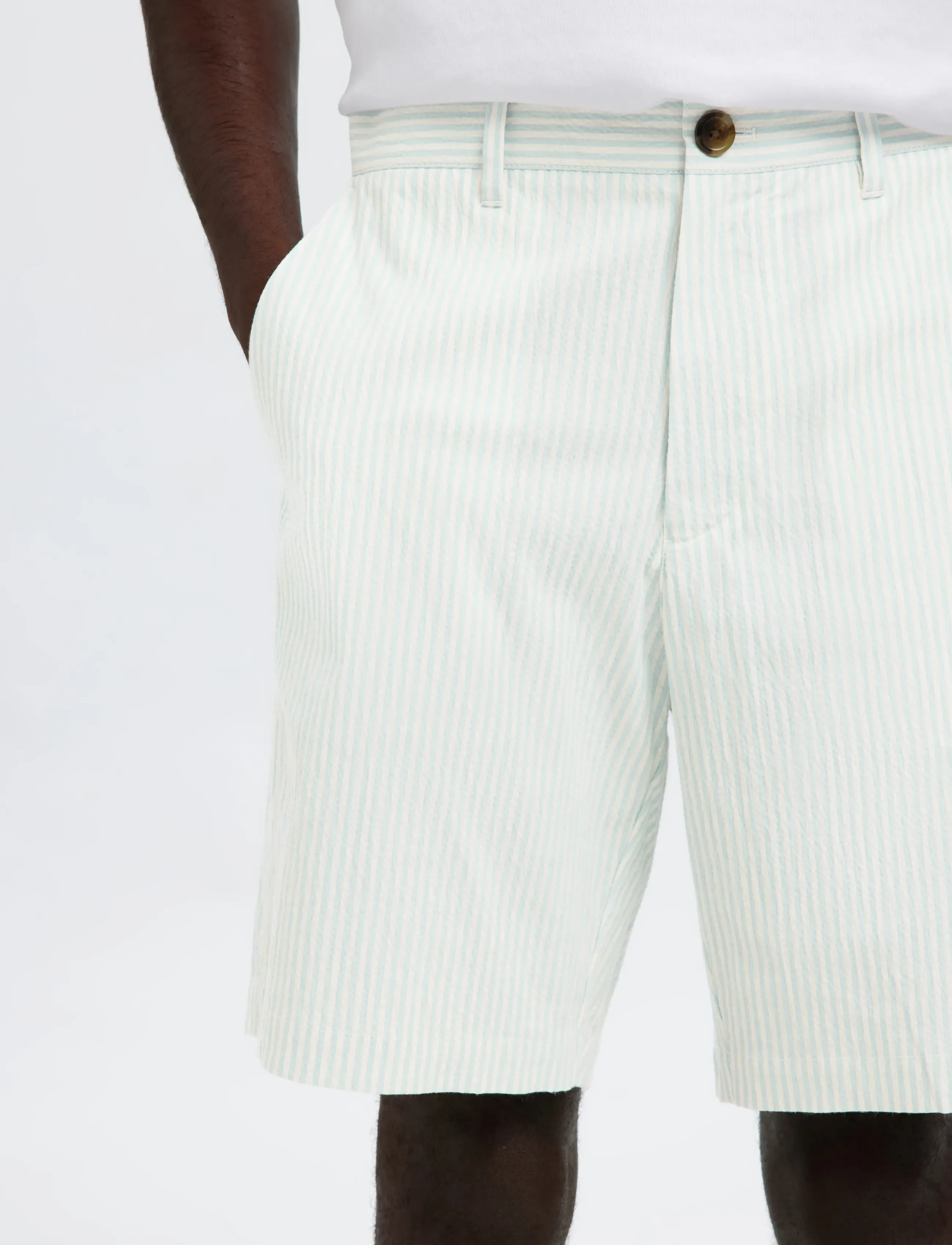 Selected - SLHREGULAR-KARL SEERSUCKER SHORTS NOOS - casual shorts - winter sky - 4