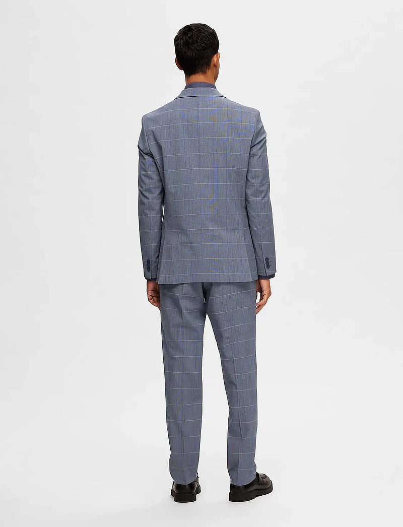 Selected - SLHSLIM-LIAM BLUE CHECK BLZ FLEX - einreiher - blue shadow - 3