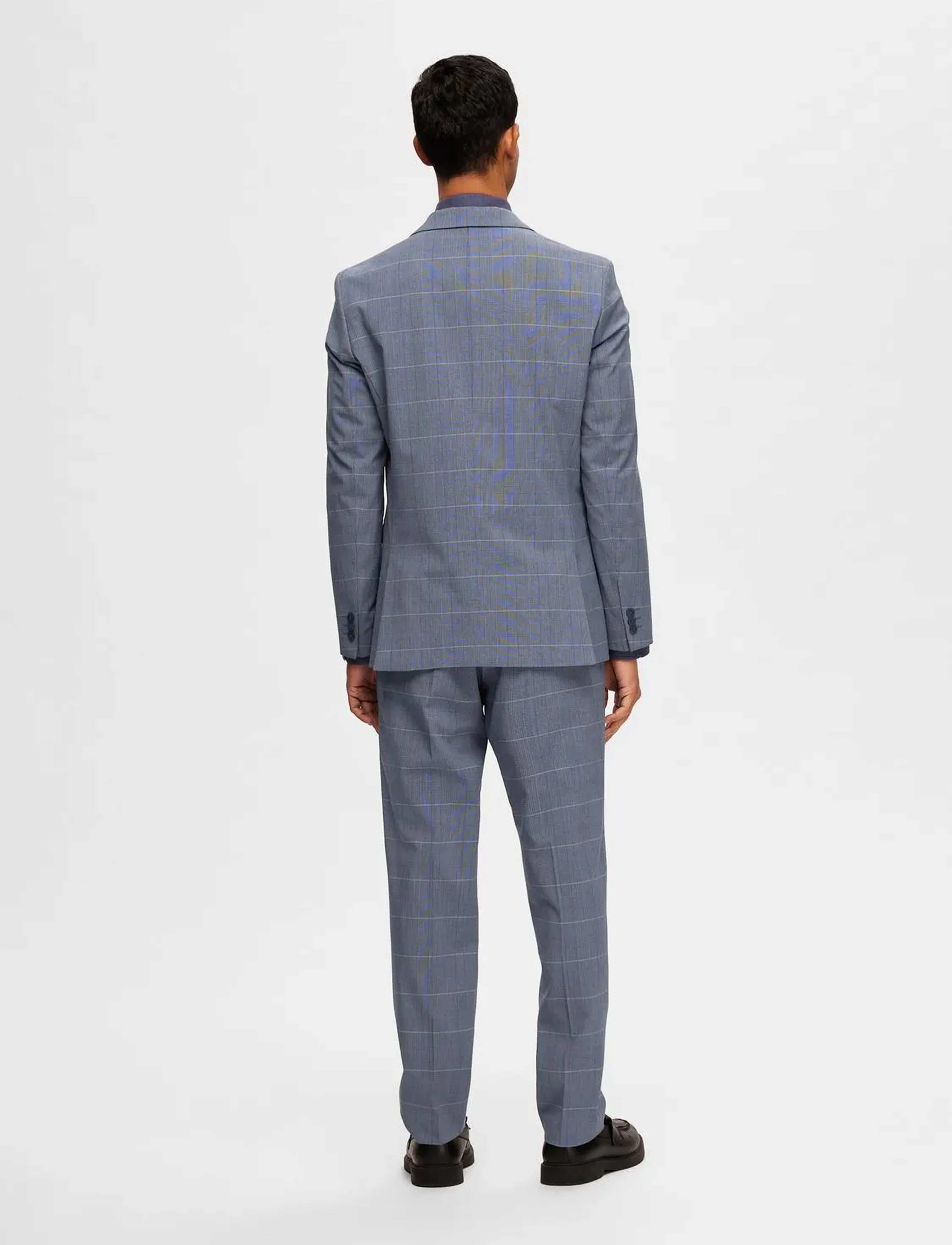 Selected - SLHSLIM-LIAM BLUE CHECK BLZ FLEX - blue shadow - 3
