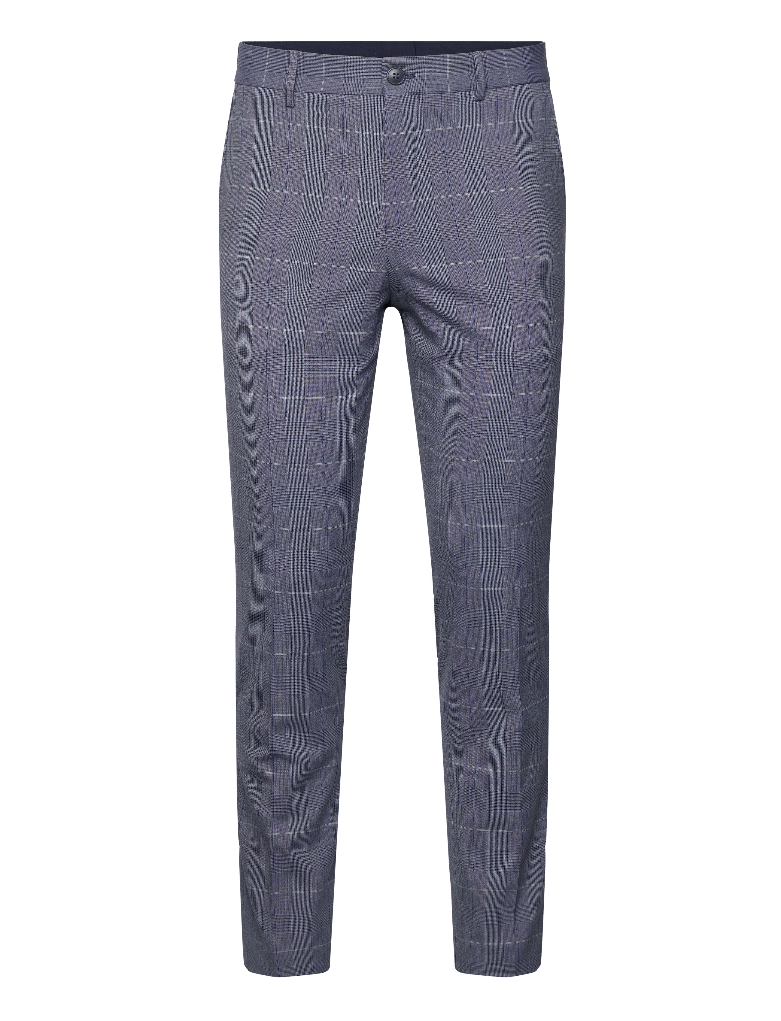 Selected - SLHSLIM-LIAM BLUE CHECK TRS FLEX - blue shadow - 1