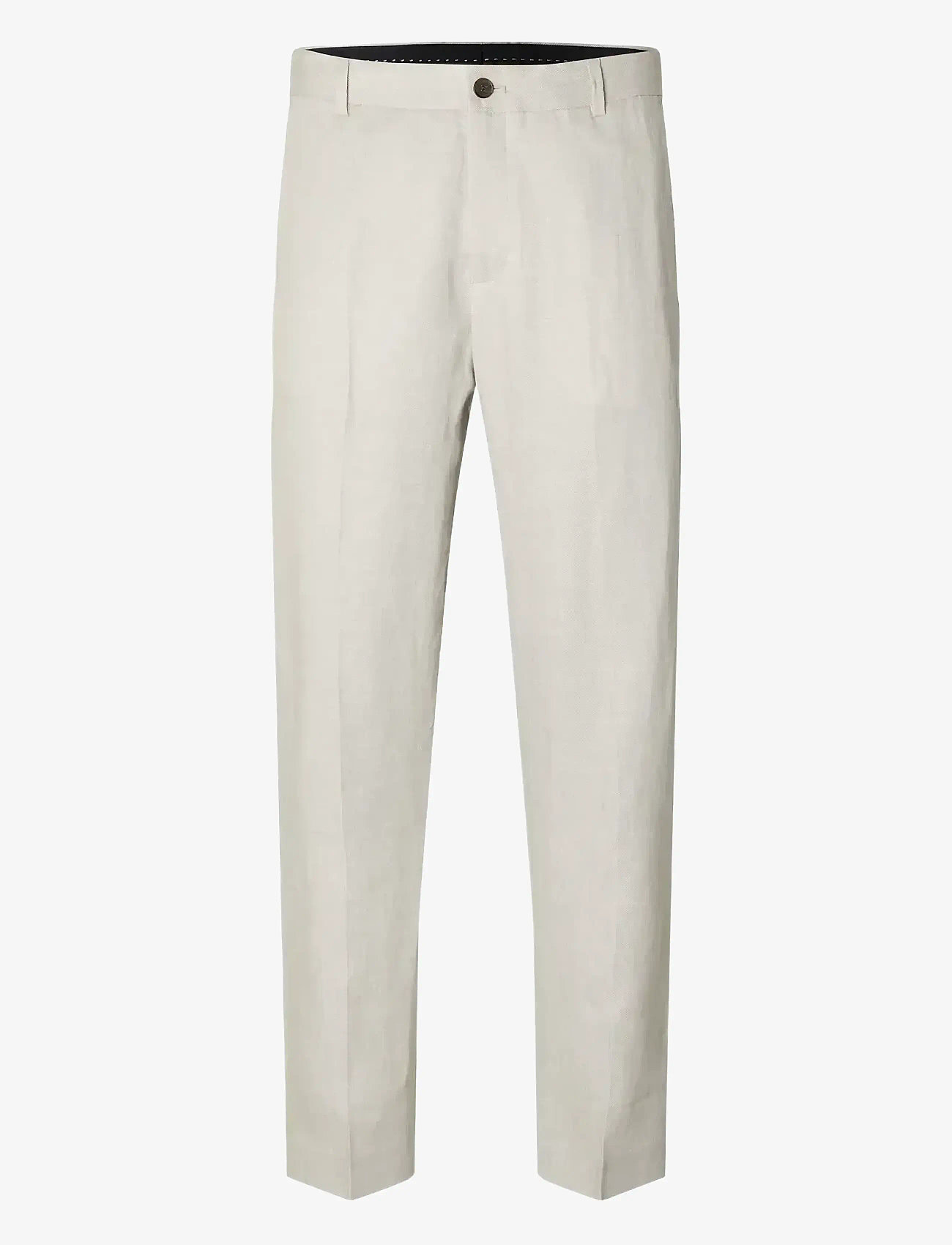 Selected - SLHREGULAR-WILL LINEN TRS NOOS - linne kostymbyxor - sand - 1