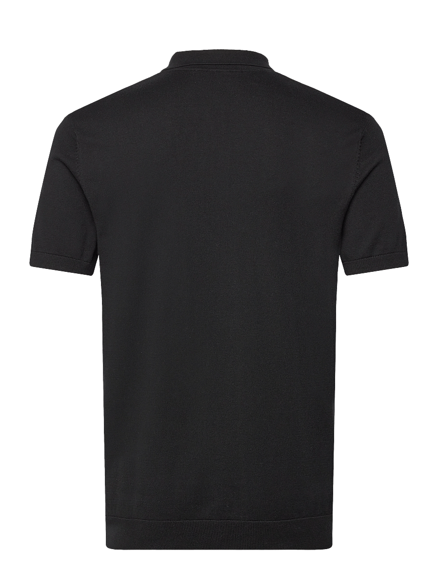 Selected - SLMBERG SS KNIT POLO NOOS - trikotažiniai polo marškinėliai - black - 2
