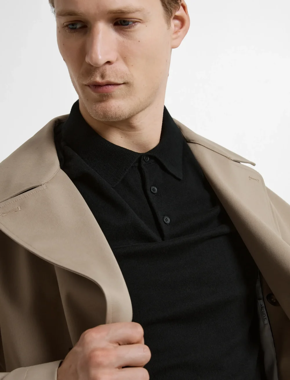 Selected - SLHBERG SS KNIT POLO NOOS - polostrik - black - 4