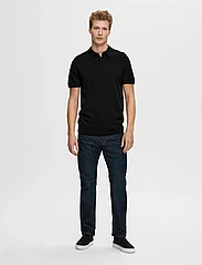 Selected Homme - SLHBERG SS KNIT POLO NOOS - herren - black - 3