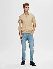 Selected Homme - SLHBERG SS KNIT POLO NOOS - herren - kelp - 4
